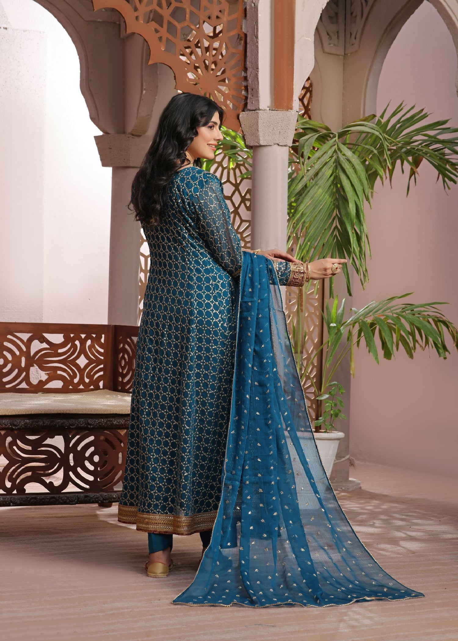 Ayesha Closet Shehzadi Teal Illusion Women 3pcs