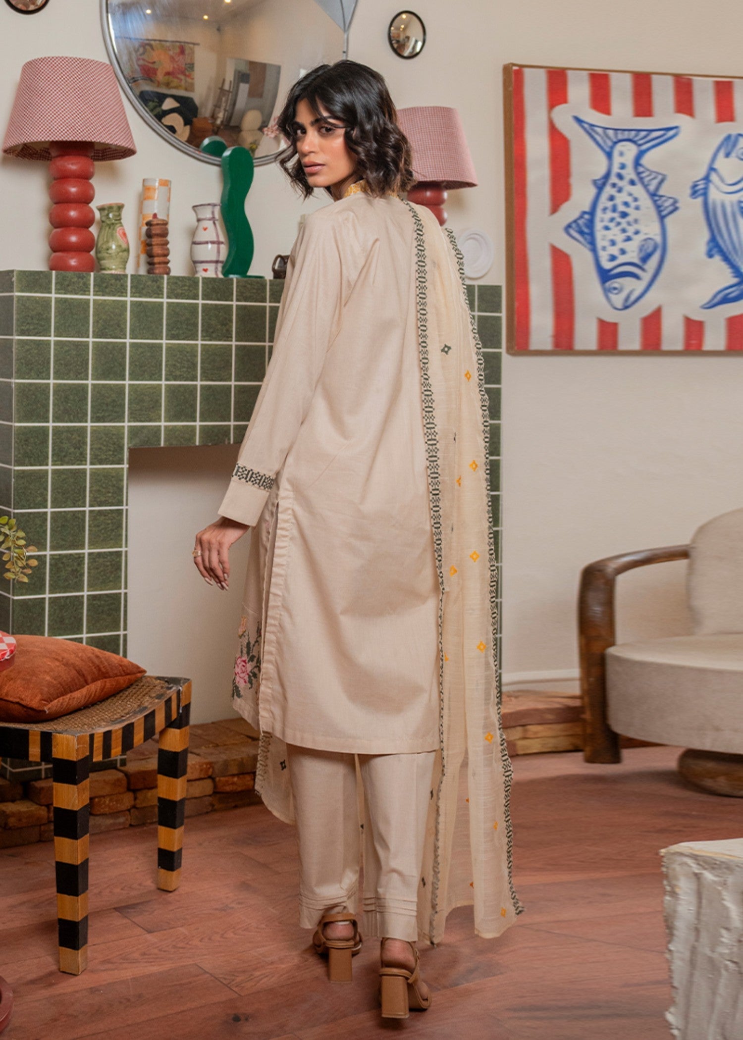 Kross Kulture Embroidered Lawn Suit 01521 Women 3pcs