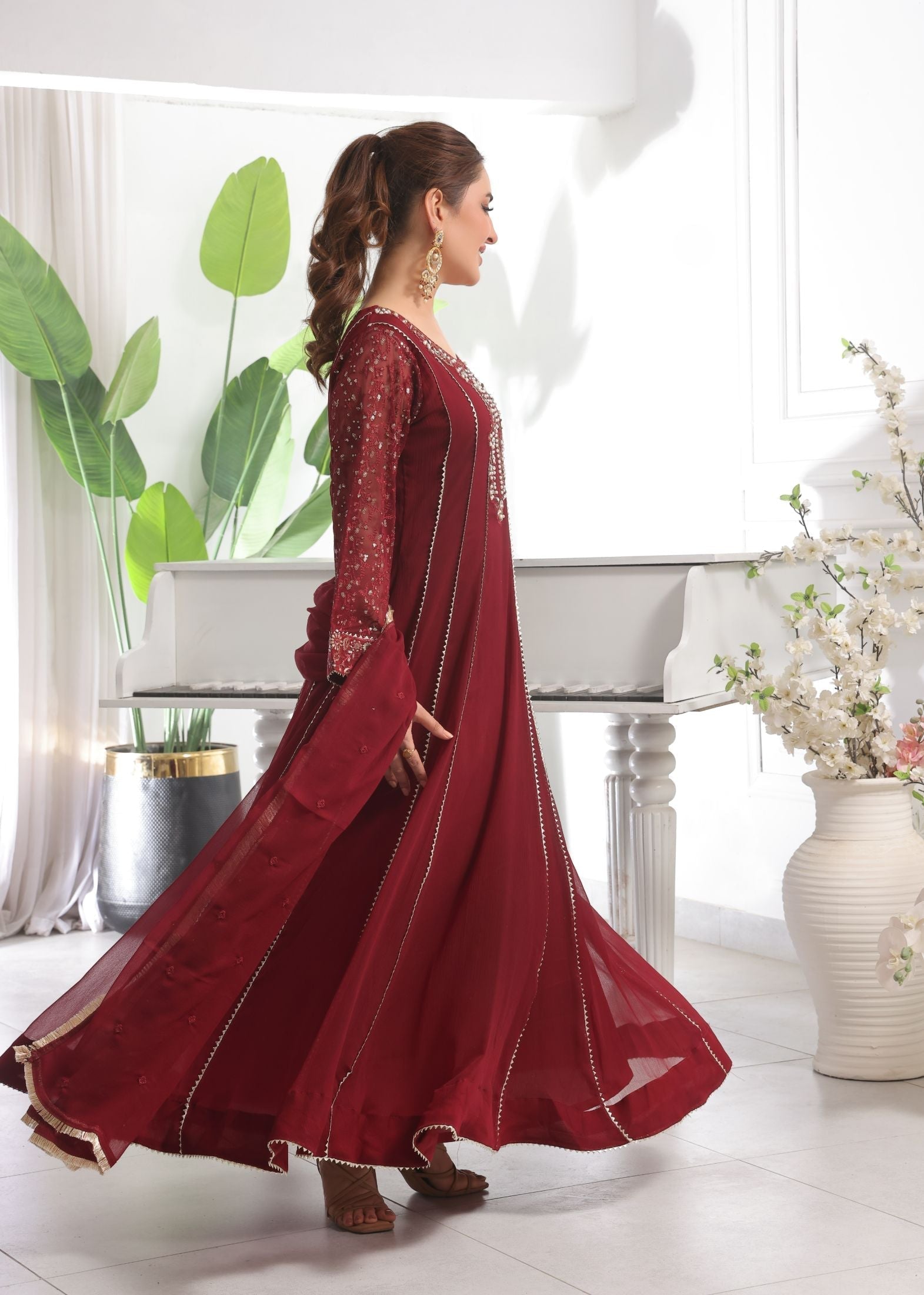 Alsiyab Raani Maroon Women 3pcs