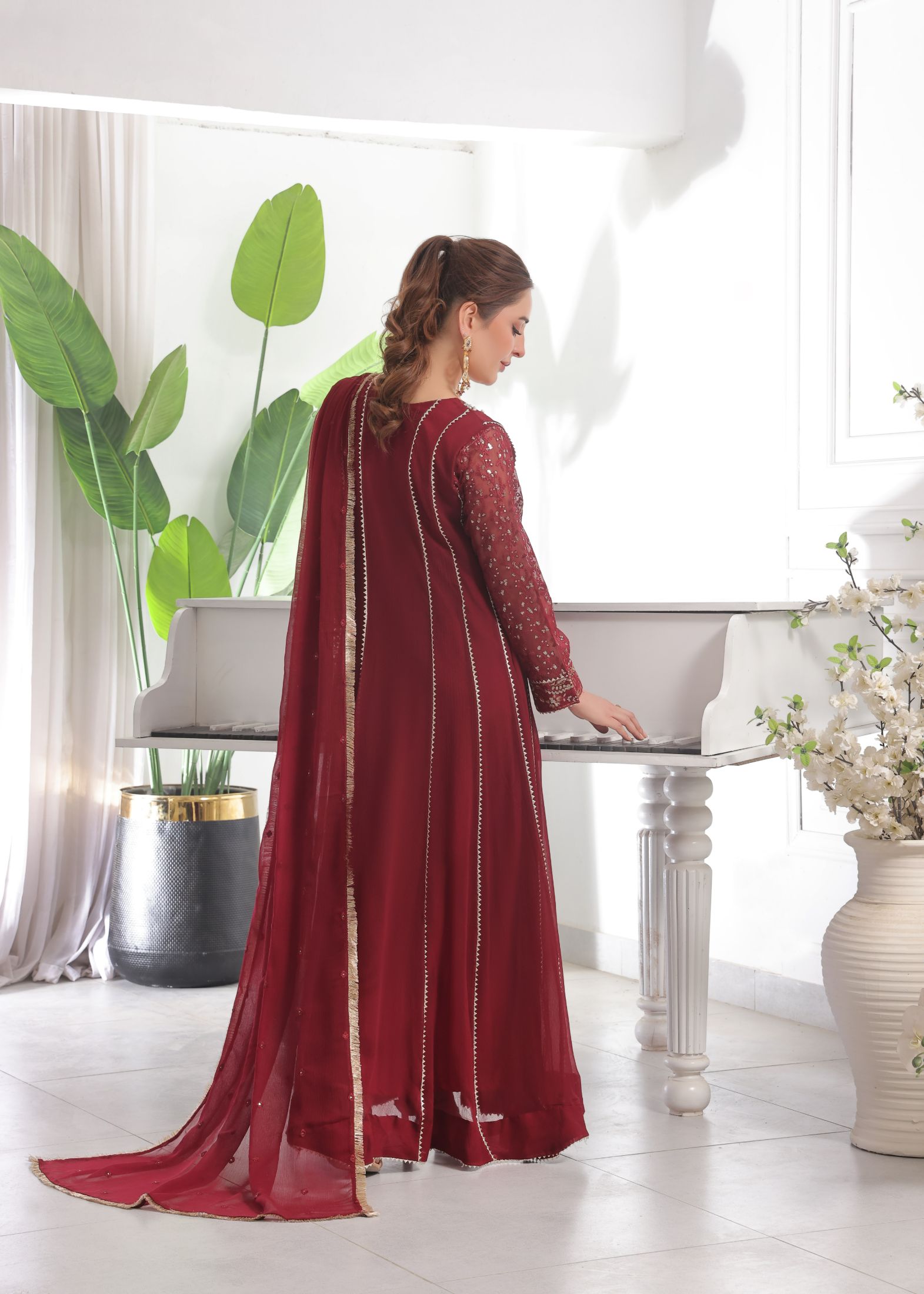 Alsiyab Raani Maroon Women 3pcs
