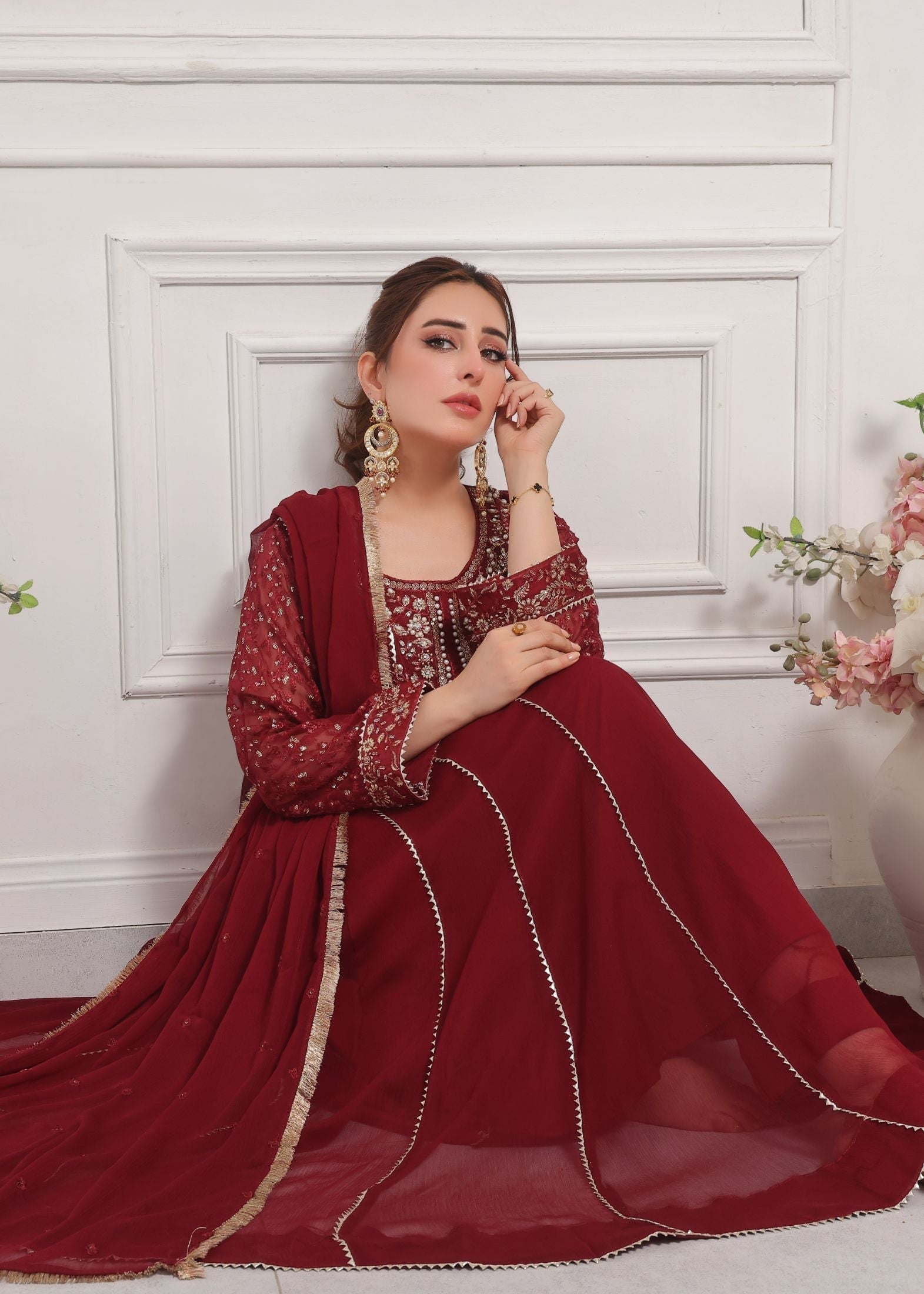 Alsiyab Raani Maroon Women 3pcs