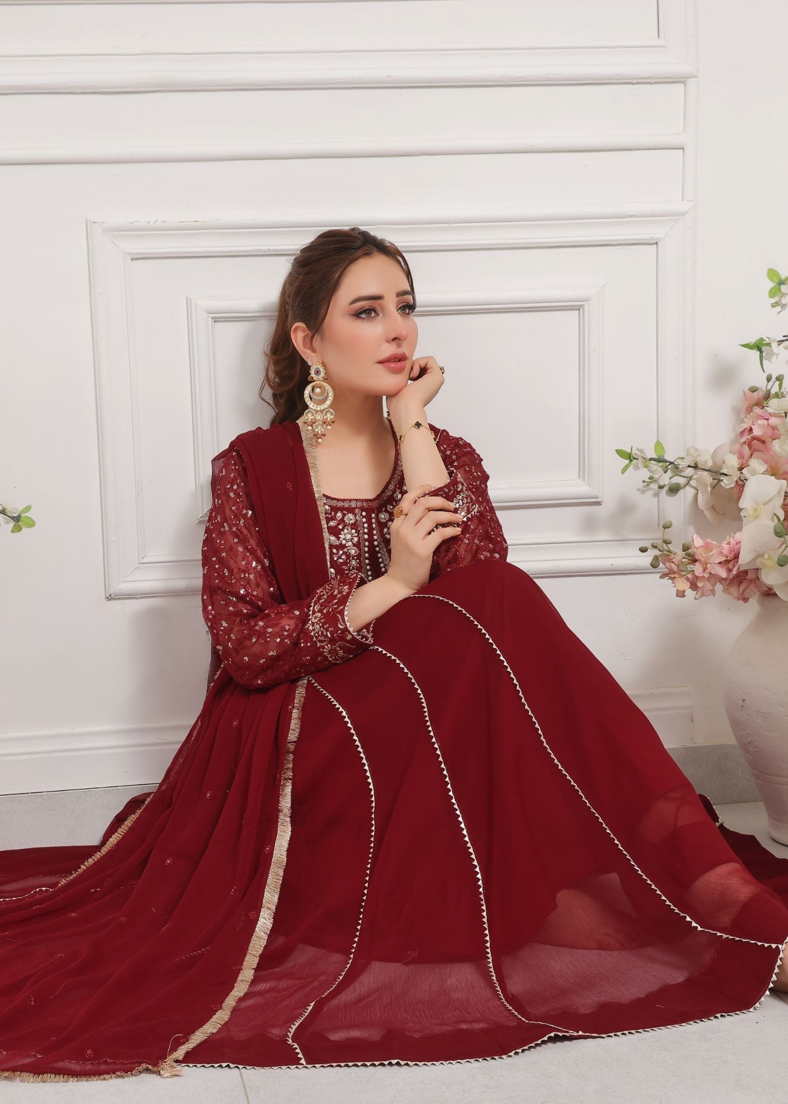 Alsiyab Raani Maroon Women 3pcs