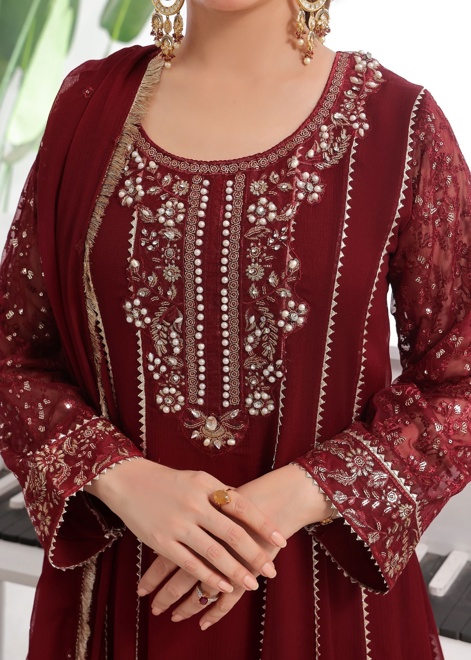 Alsiyab Raani Maroon Women 3pcs