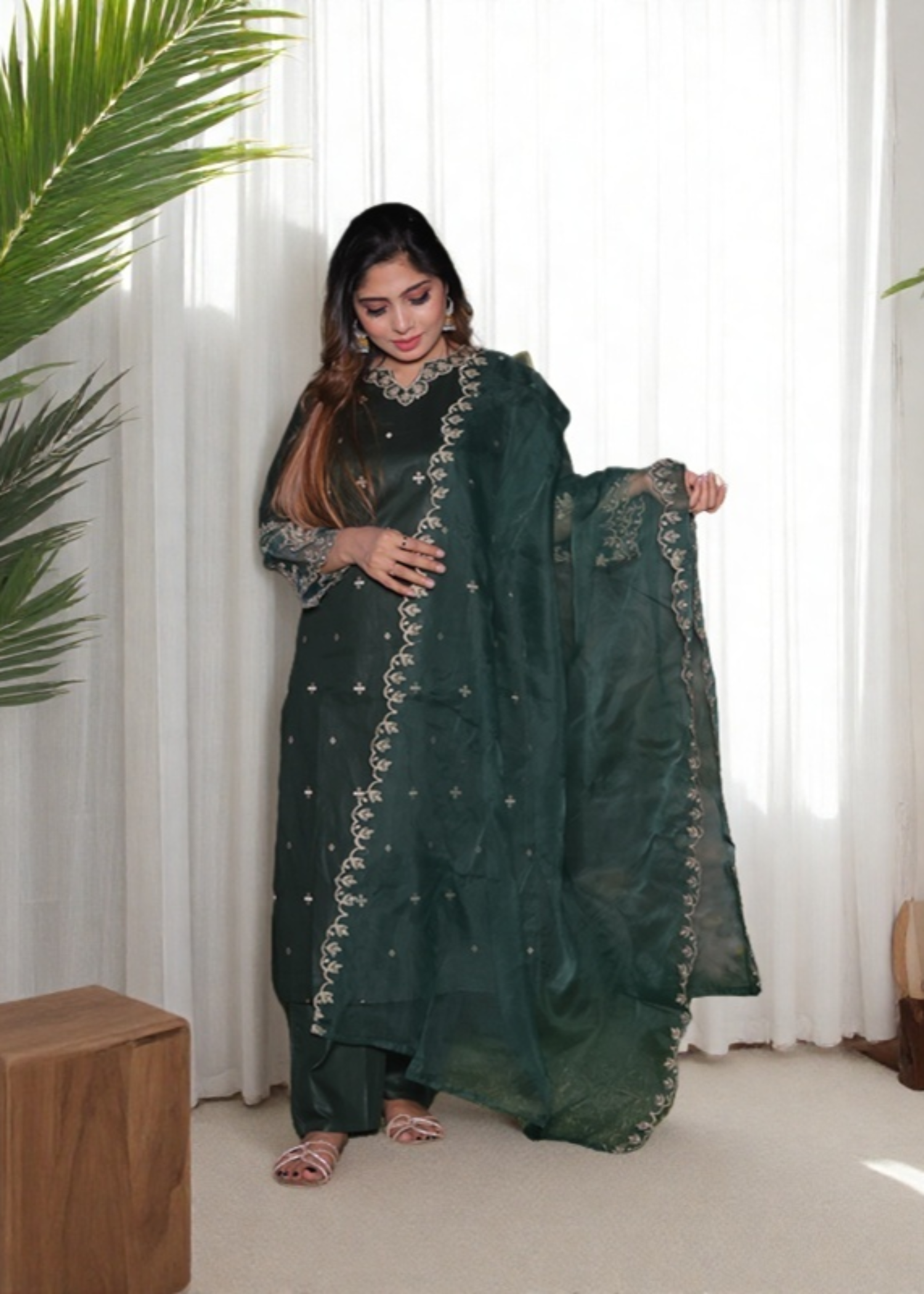 Libas Thread Asra green Women 3pcs