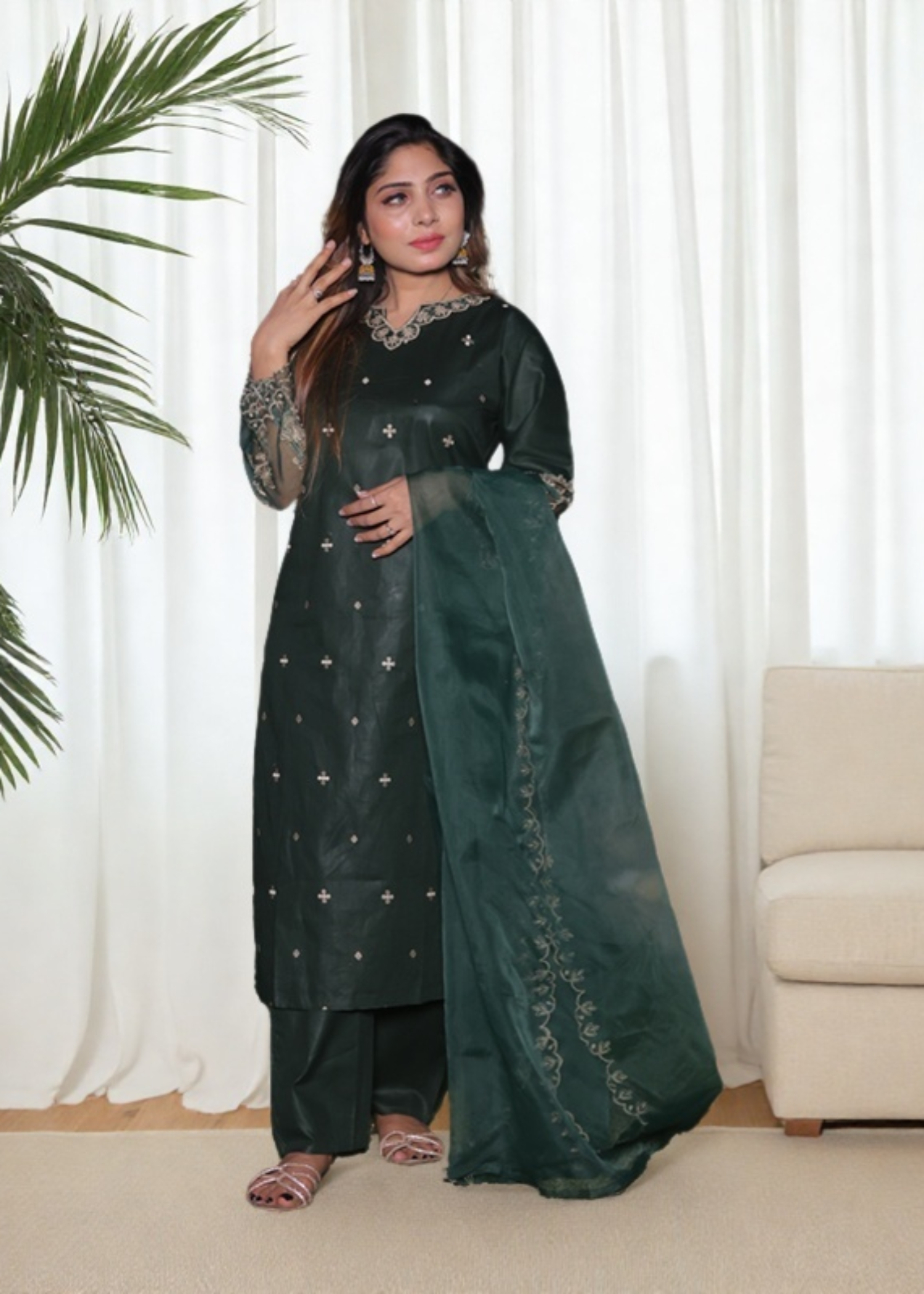 Libas Thread Asra green Women 3pcs