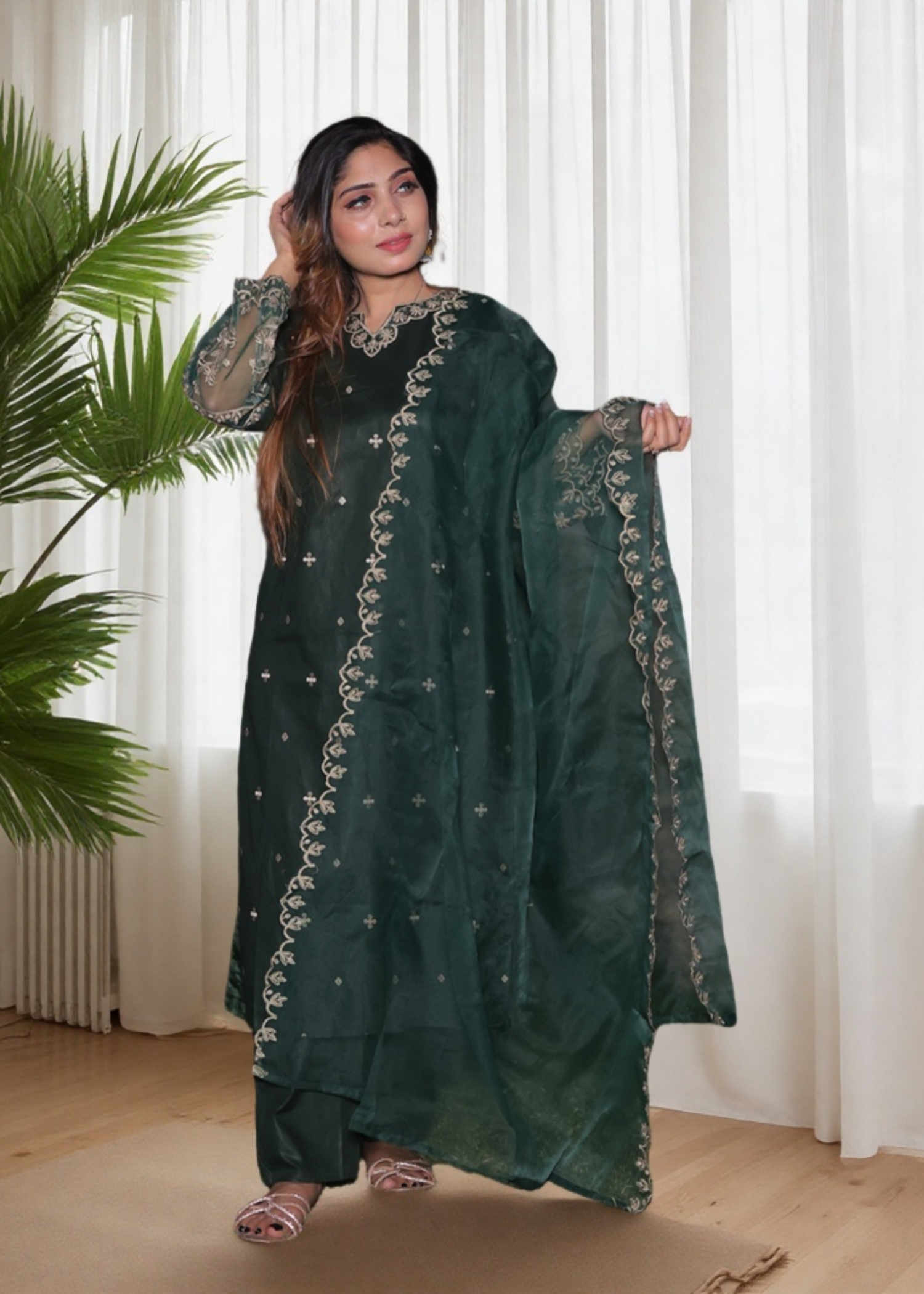 Libas Thread Asra green Women 3pcs