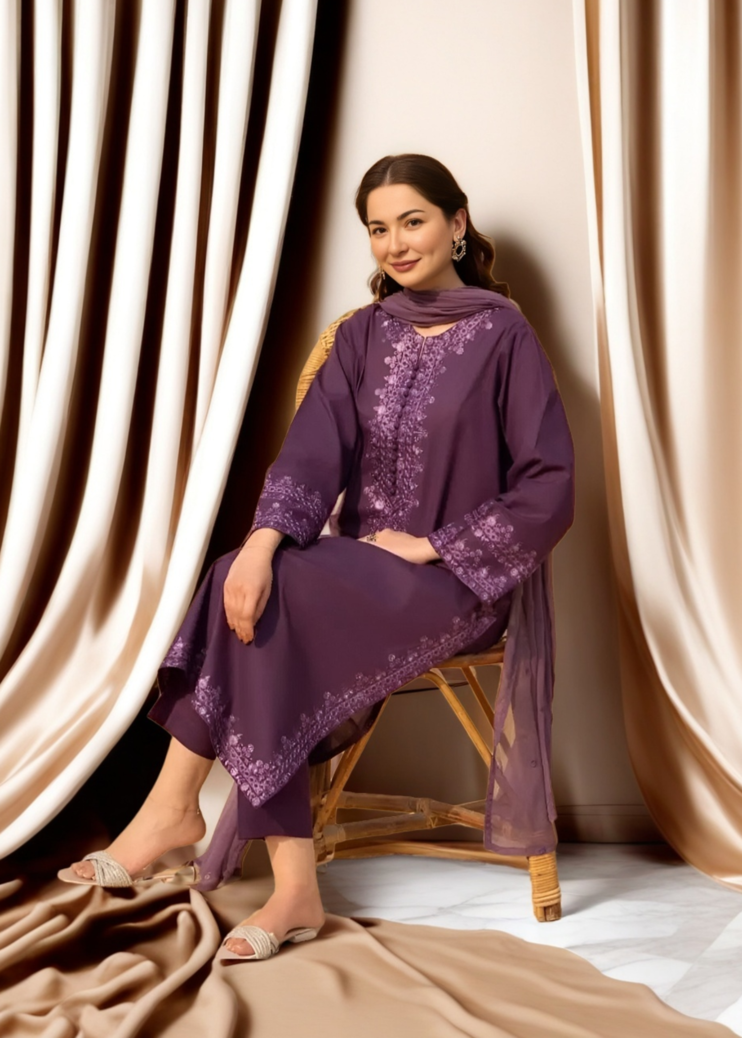 Mirhal Fashion Purpel Sunrise Women 3pcs