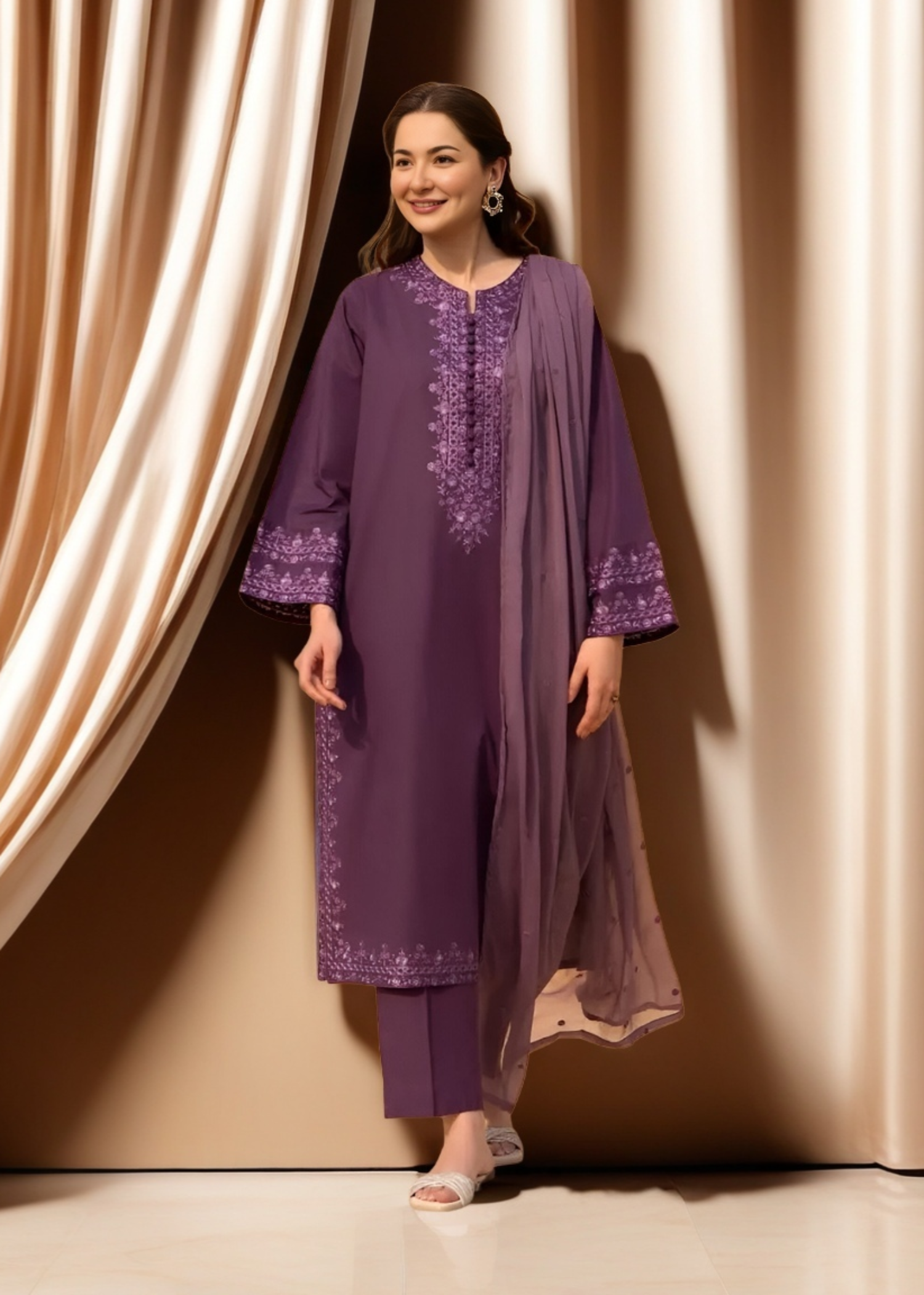 Mirhal Fashion Purpel Sunrise Women 3pcs