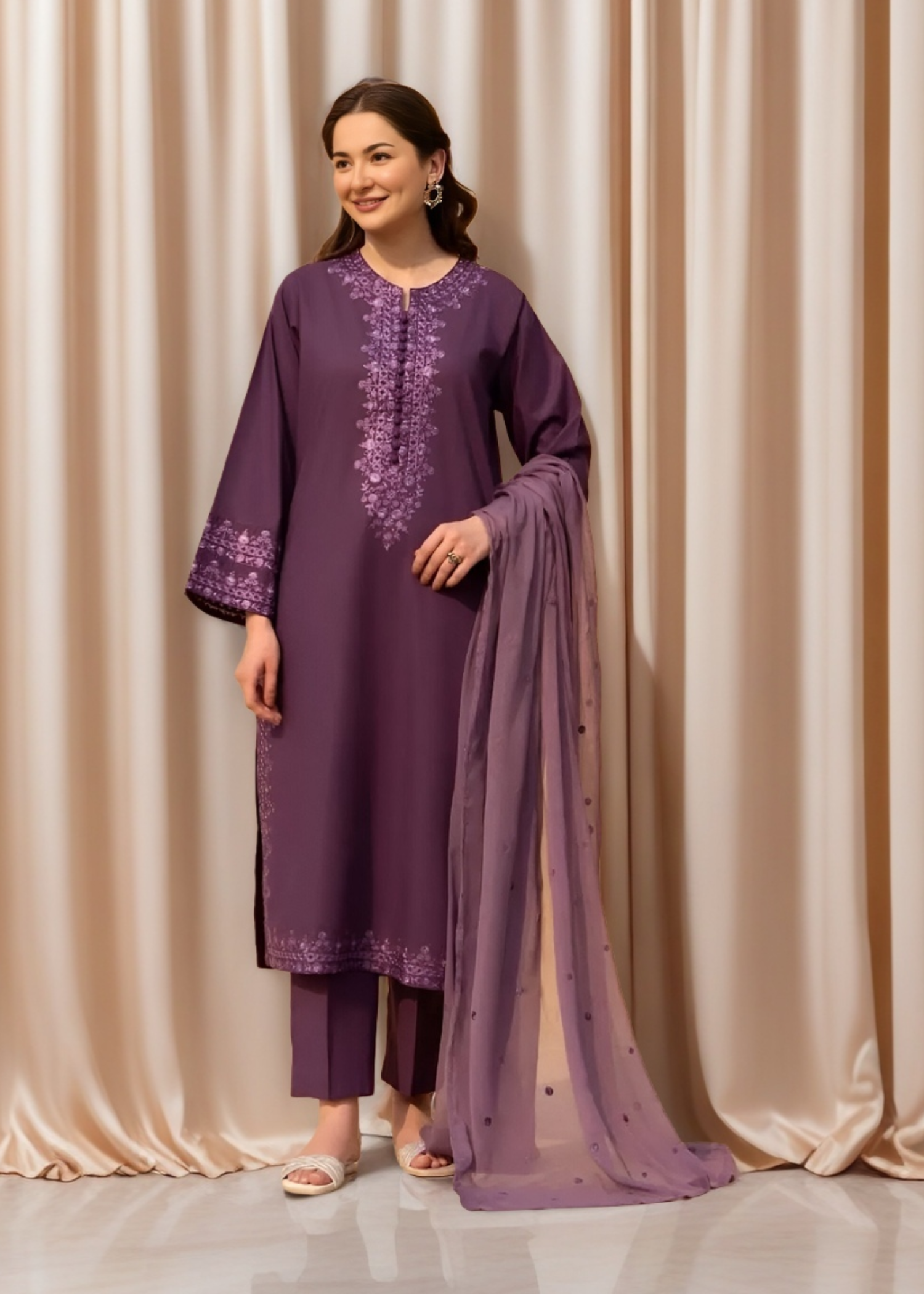 Mirhal Fashion Purpel Sunrise Women 3pcs