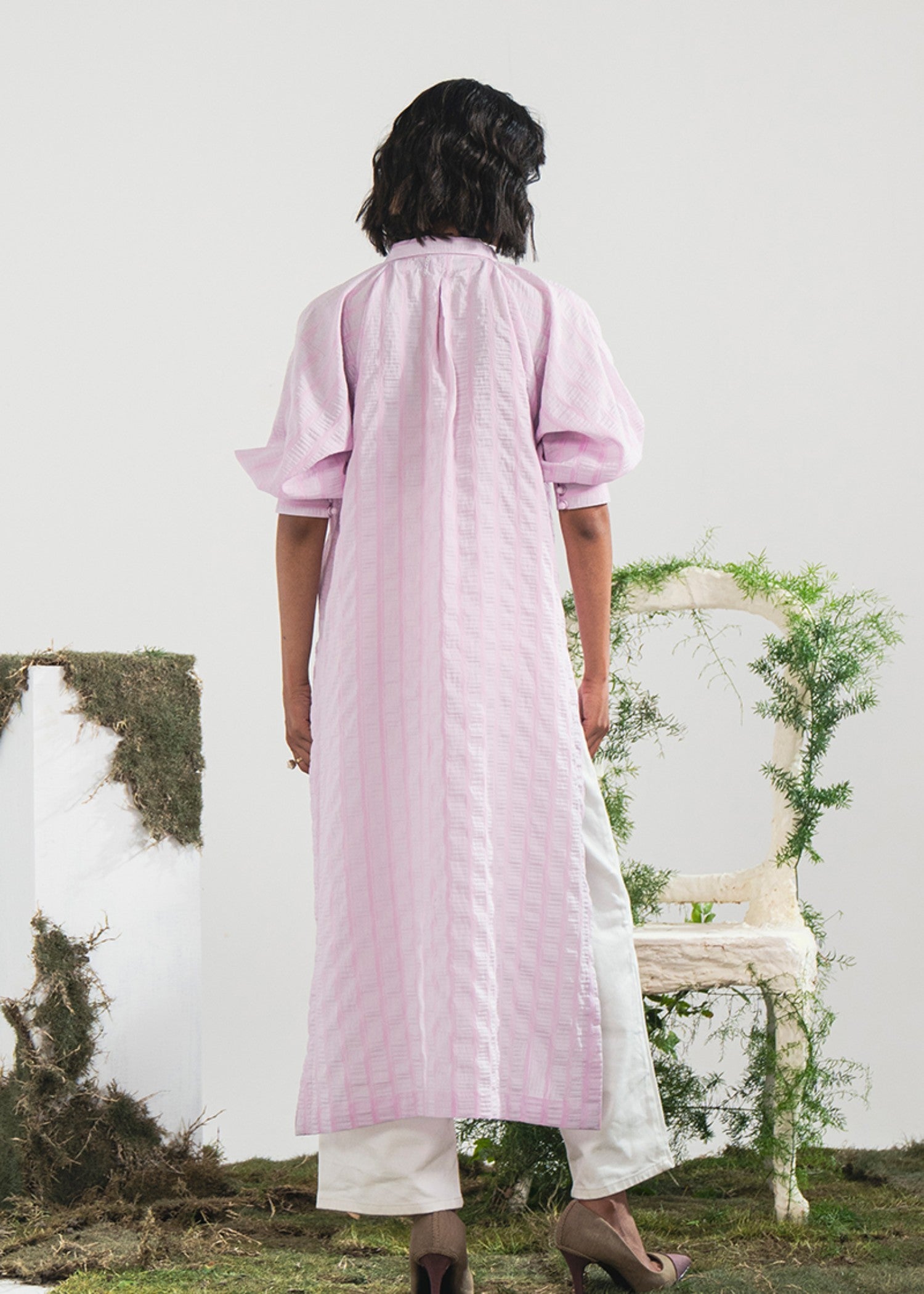 Halo Stripped Lilac Raglan Dress 0281 Women 1pcs