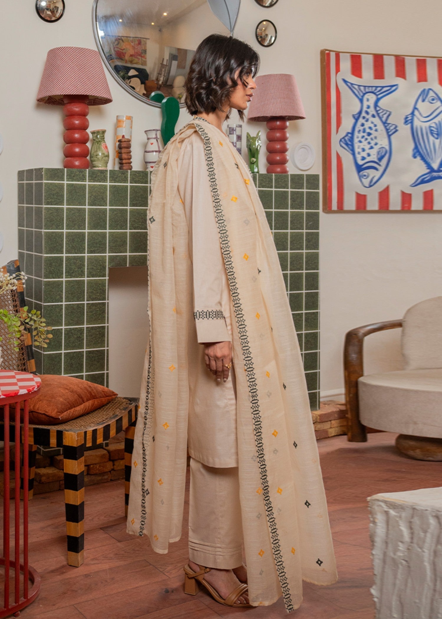 Kross Kulture Embroidered Lawn Suit 01521 Women 3pcs