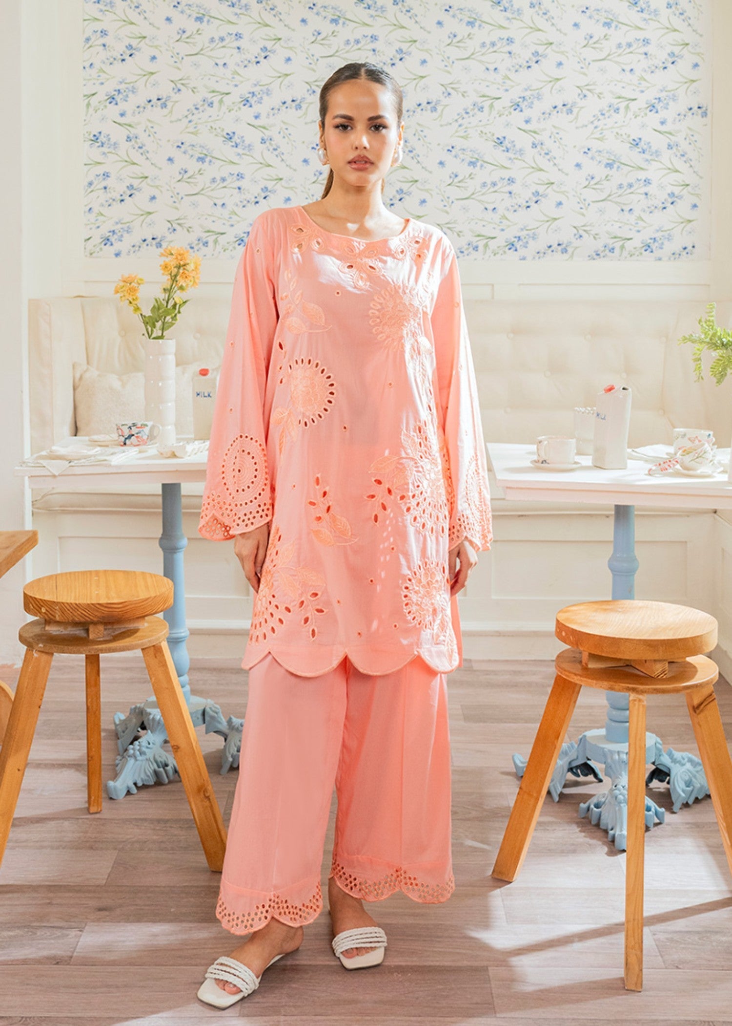 Kross Kulture Embroidered Cotton Silk Suit 01671 Women 2pcs