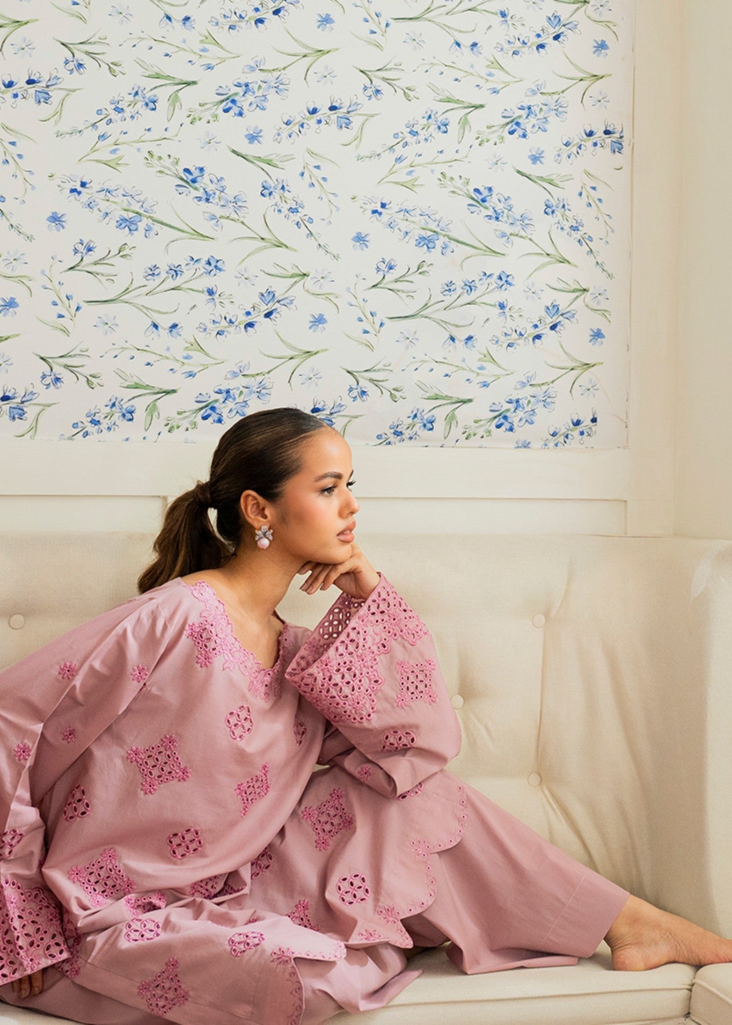 Kross Kulture Embroidered Cotton Silk Suit 01673 Women 2pcs