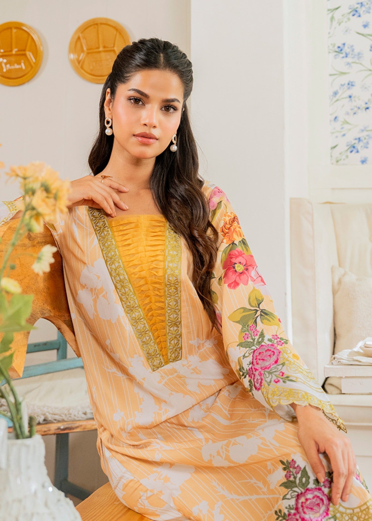 Kross Kulture Digital Print and Embroidered Silk Lawn 01661 Women 2pcs