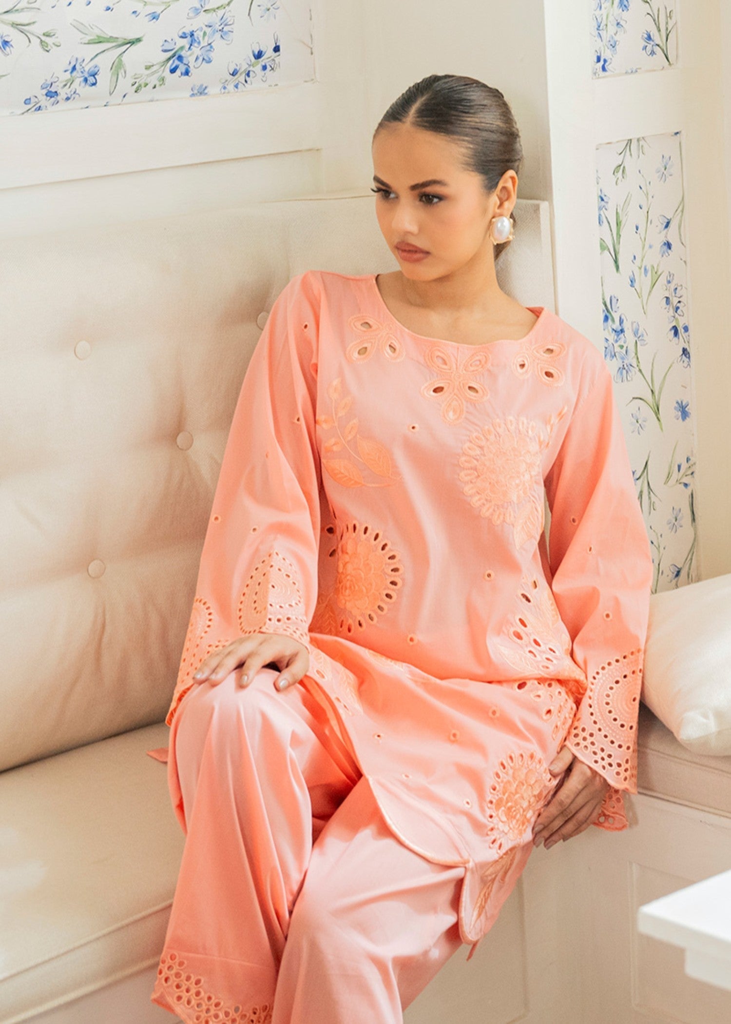 Kross Kulture Embroidered Cotton Silk Suit 01671 Women 2pcs