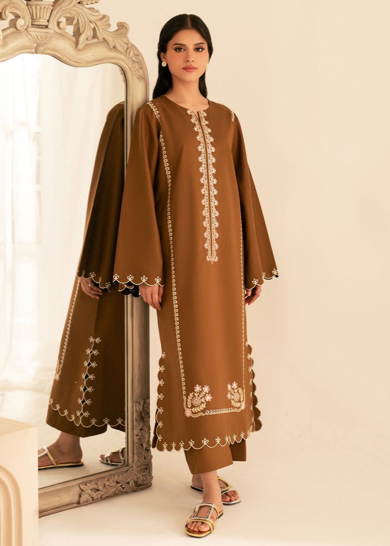 The Turkish Wear CAPPUCCINO KURTA SET Women 2pcs