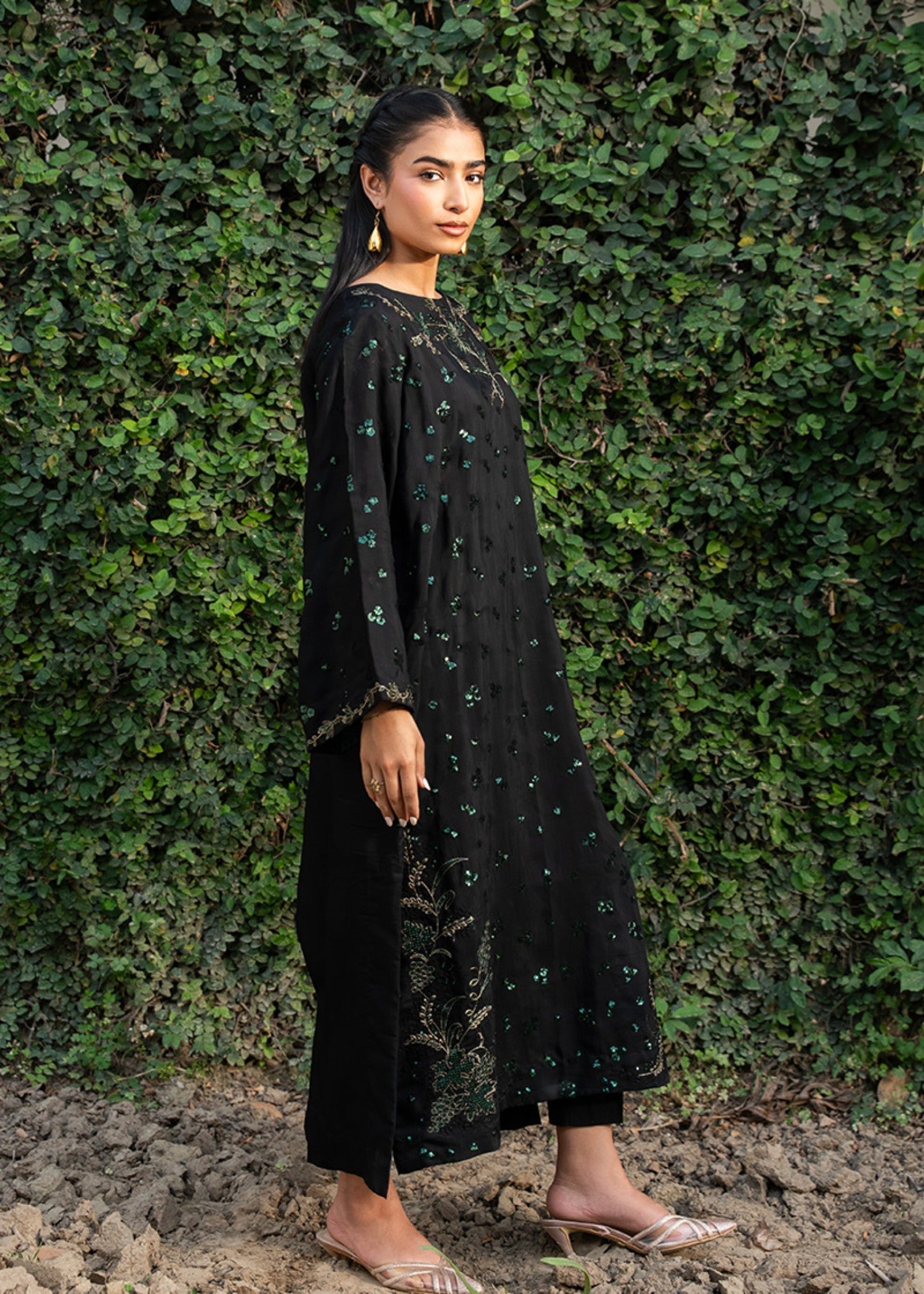 Kross Kulture Embroidered Viscose Kaftan 1573 Women 1pcs