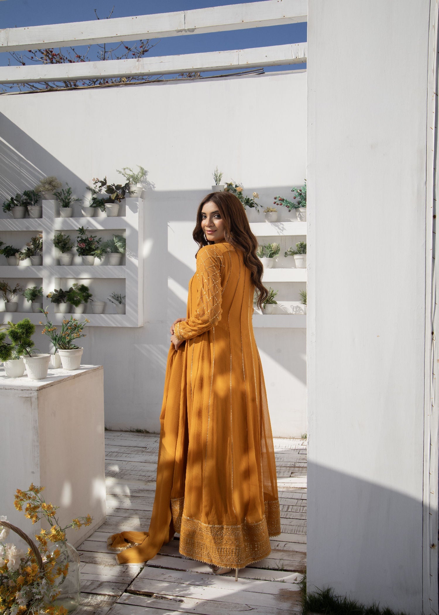 Manahils KURTI 106 COPPER ORANGE Women 3pcs