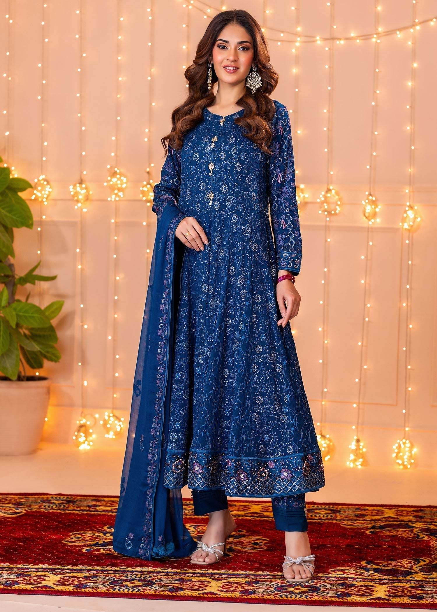 Ayesha Closet Dilaara Teal Blue Women 3pcs