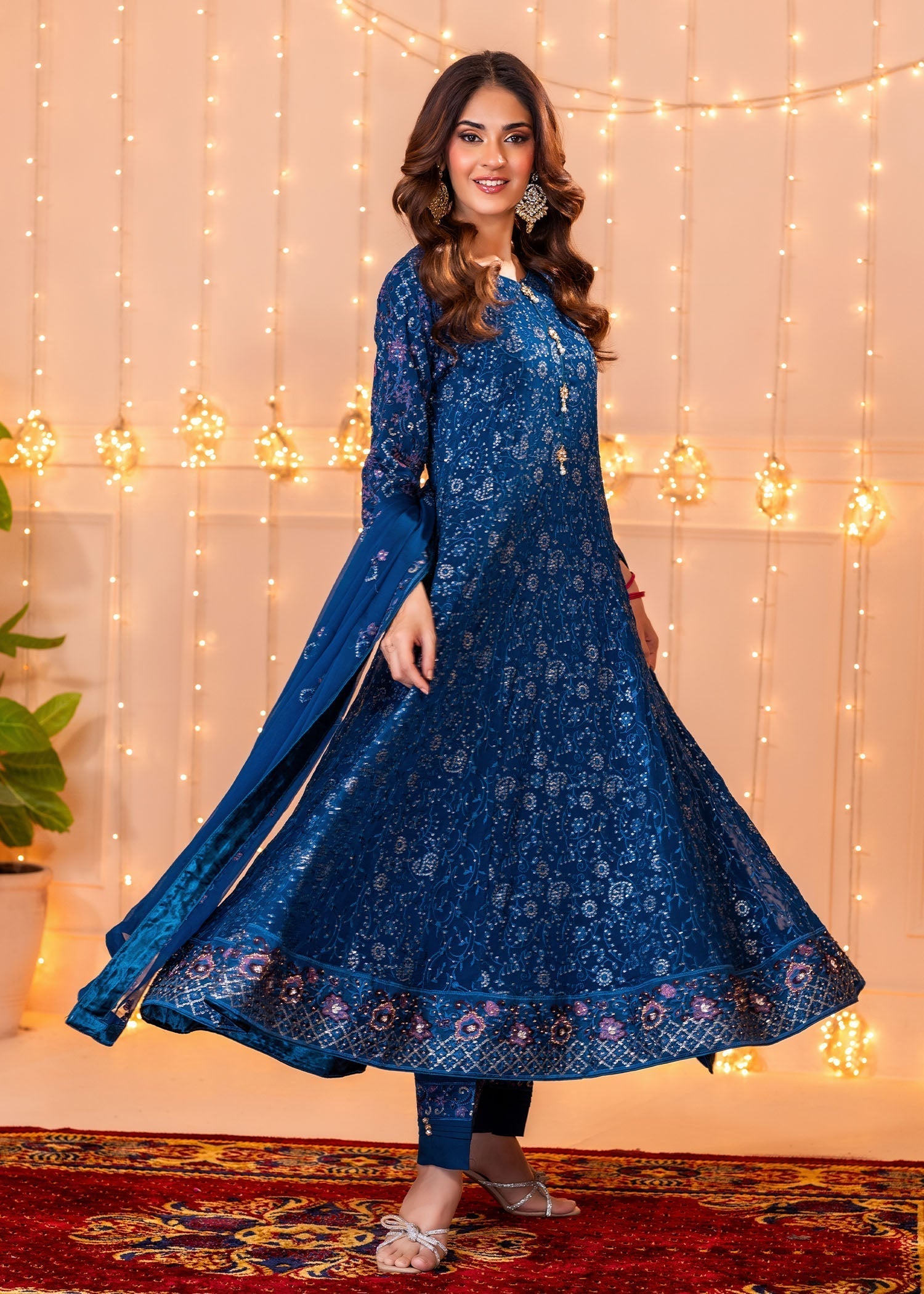 Ayesha Closet Dilaara Teal Blue Women 3pcs