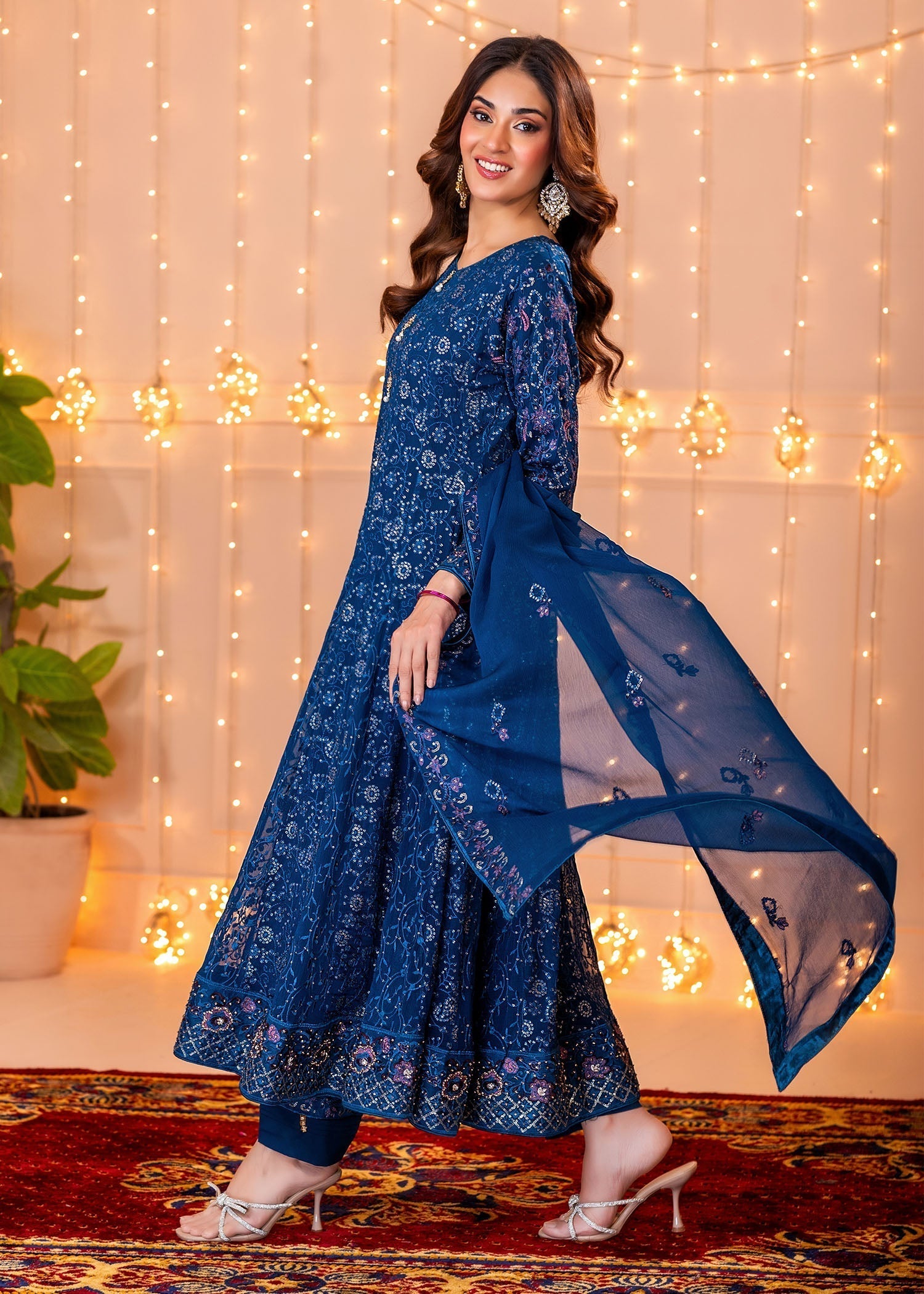 Ayesha Closet Dilaara Teal Blue Women 3pcs