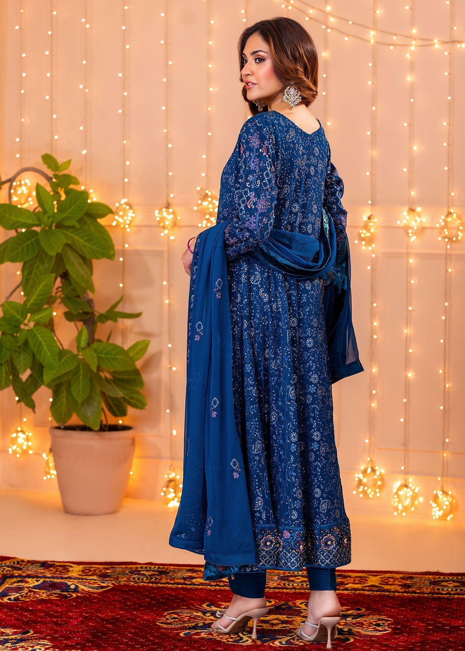 Ayesha Closet Dilaara Teal Blue Women 3pcs