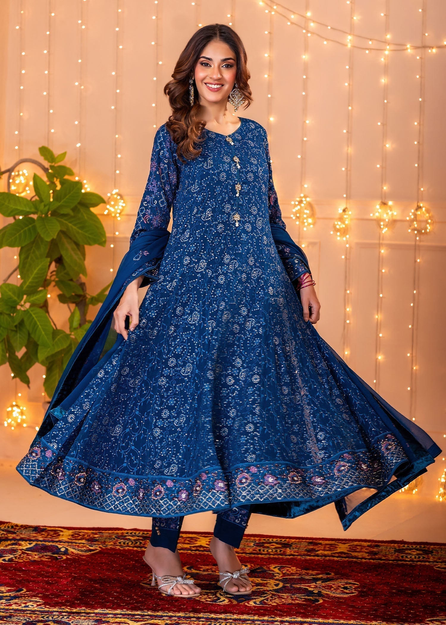 Ayesha Closet Dilaara Teal Blue Women 3pcs