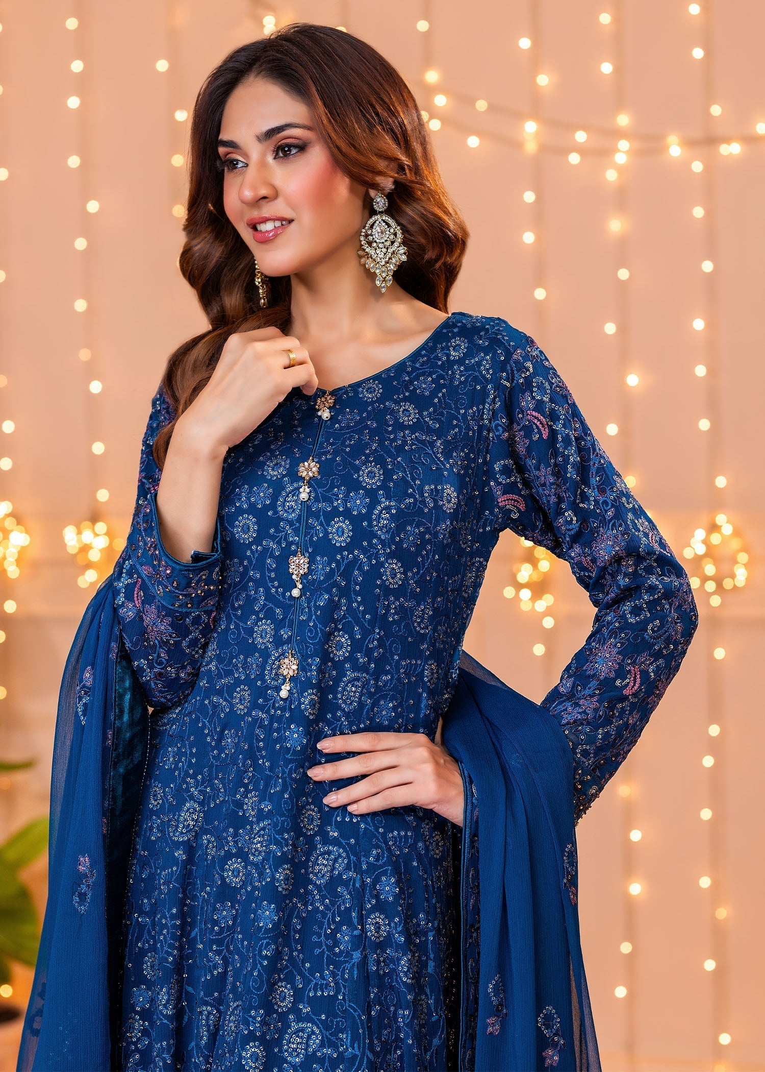 Ayesha Closet Dilaara Teal Blue Women 3pcs