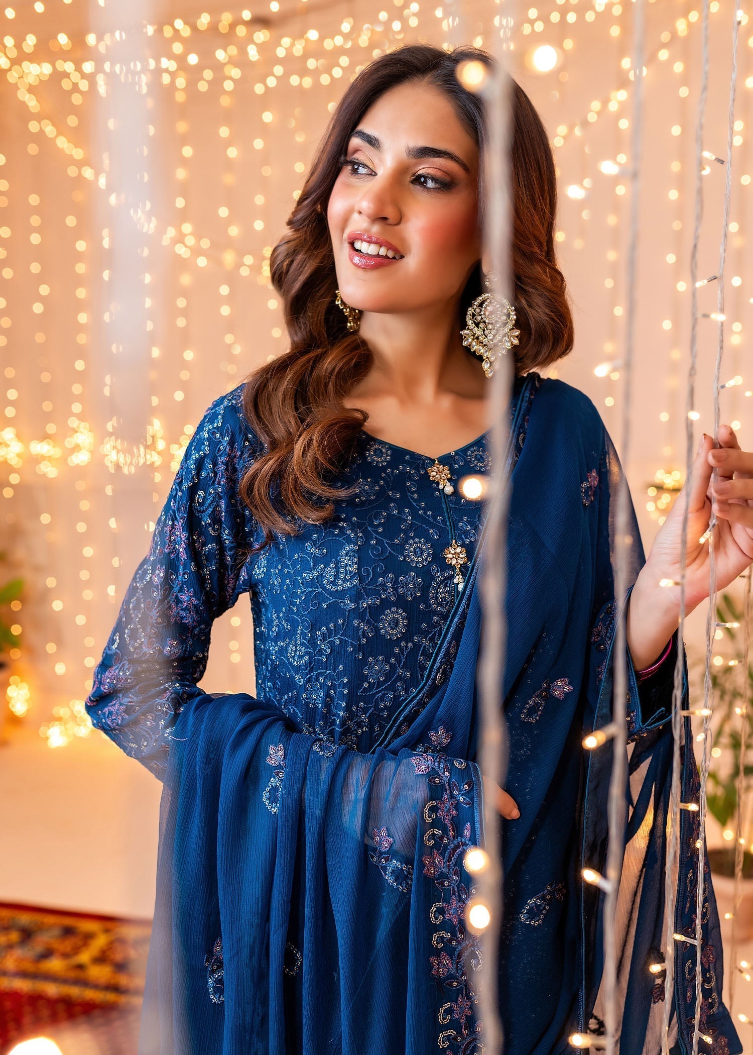 Ayesha Closet Dilaara Teal Blue Women 3pcs