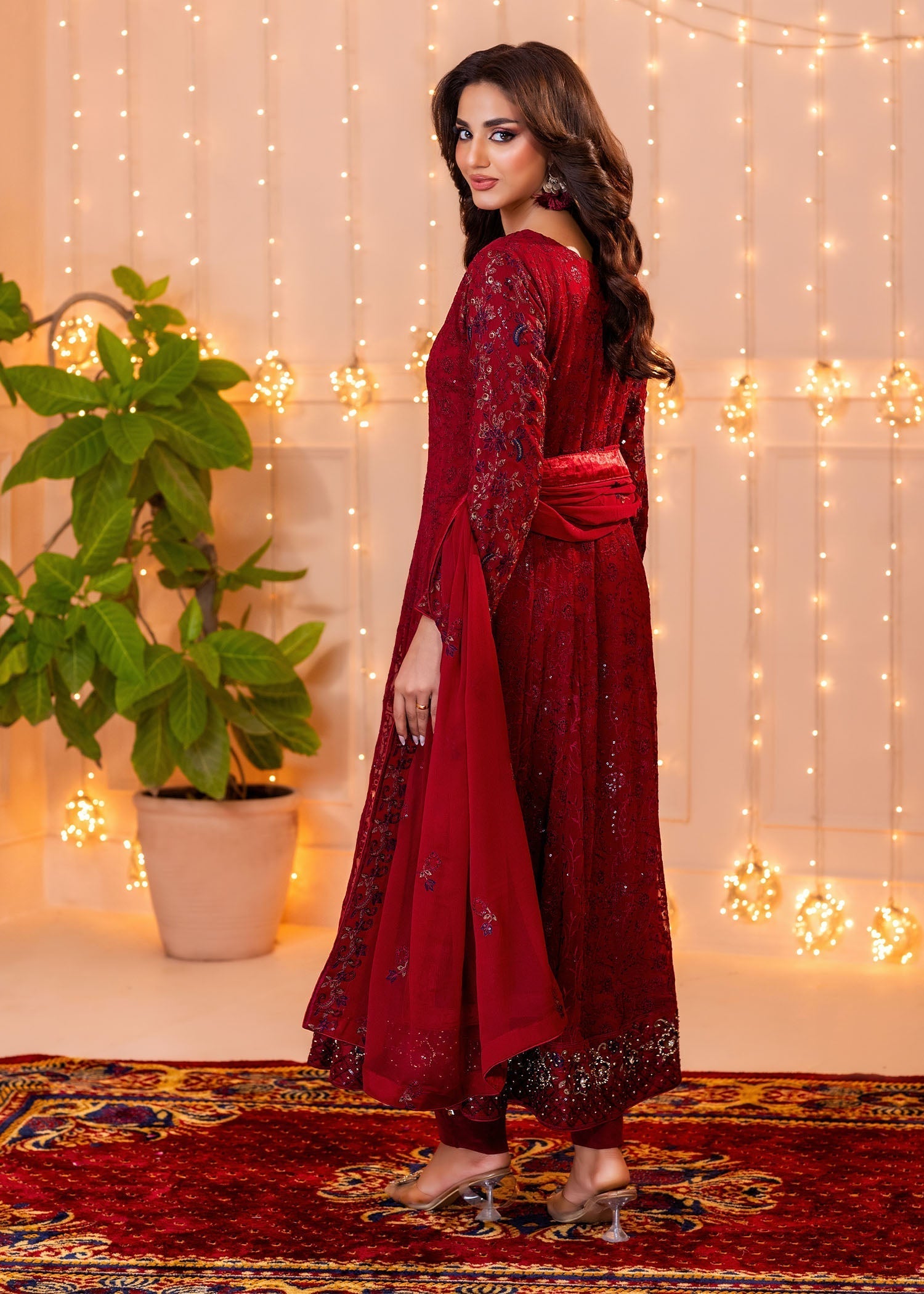 Ayesha Closet Dilaara Maroon Women 3pcs