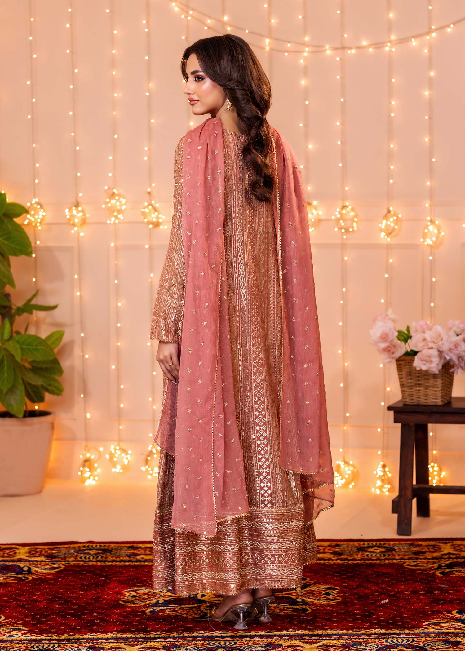 Ayesha Closet Zulaikha Coral Pink Women 3pcs