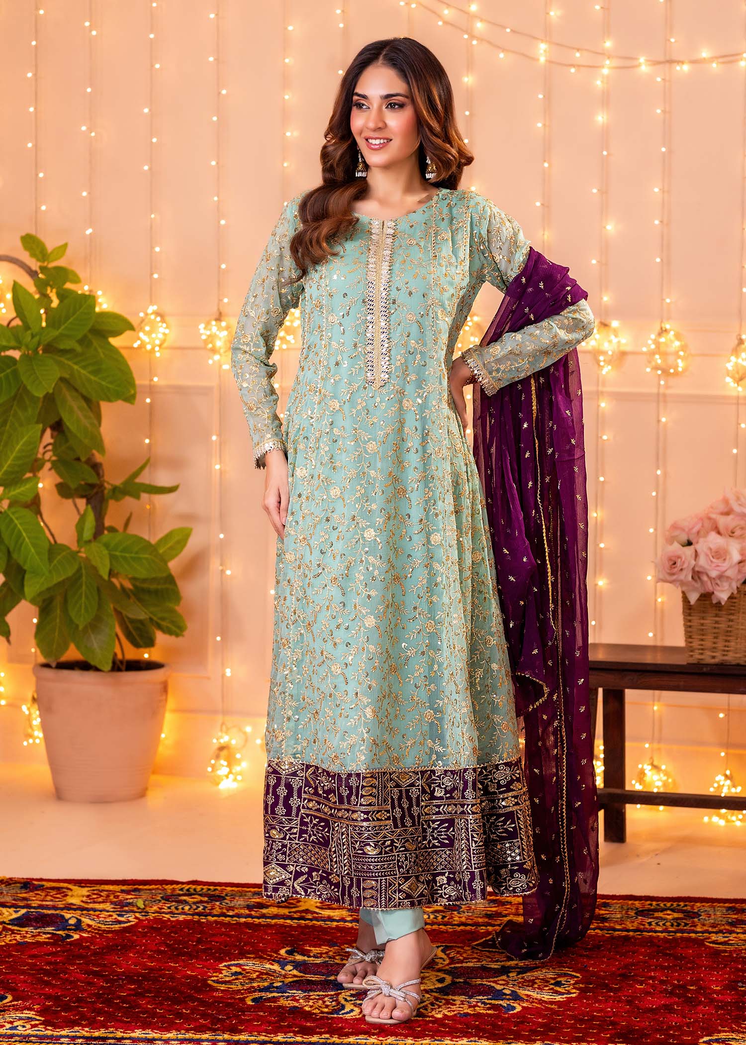 Ayesha Closet Hajra Noor Aqua Women 3pcs