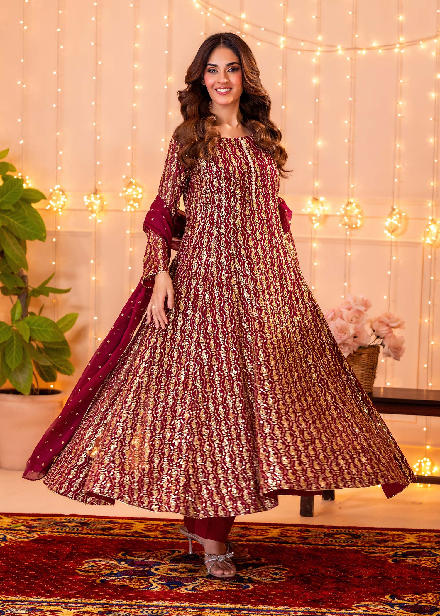 Ayesha Closet Shireen Gul Maroon Women 3pcs