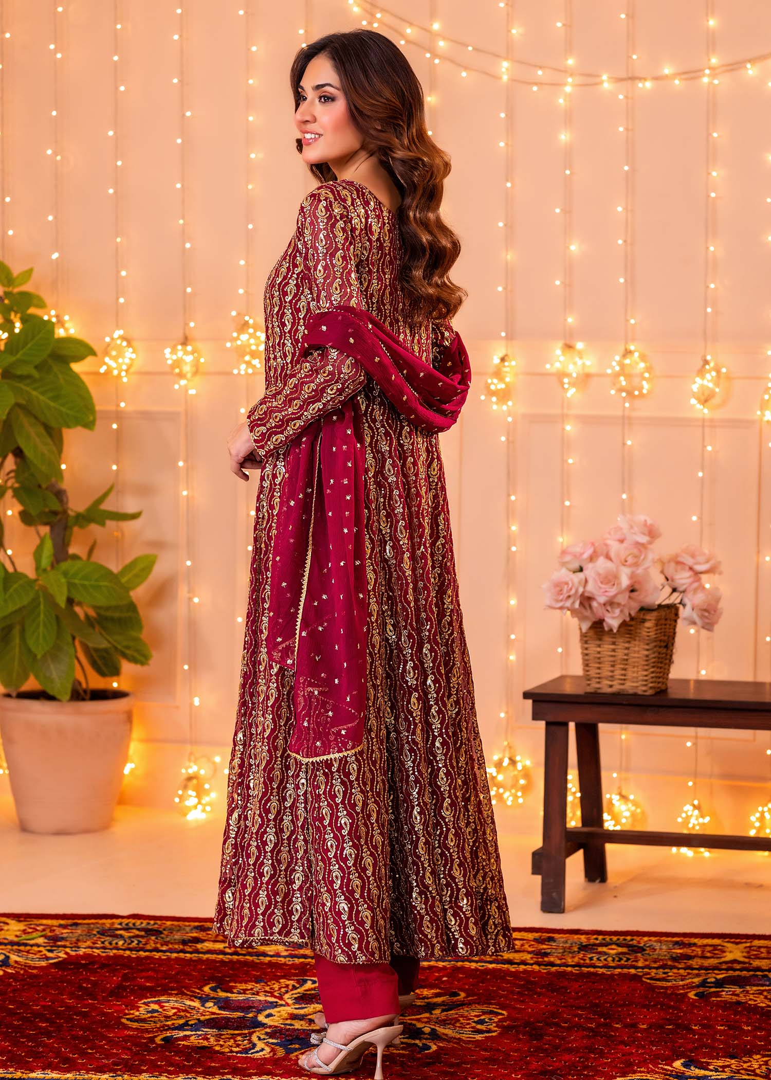 Ayesha Closet Shireen Gul Maroon Women 3pcs