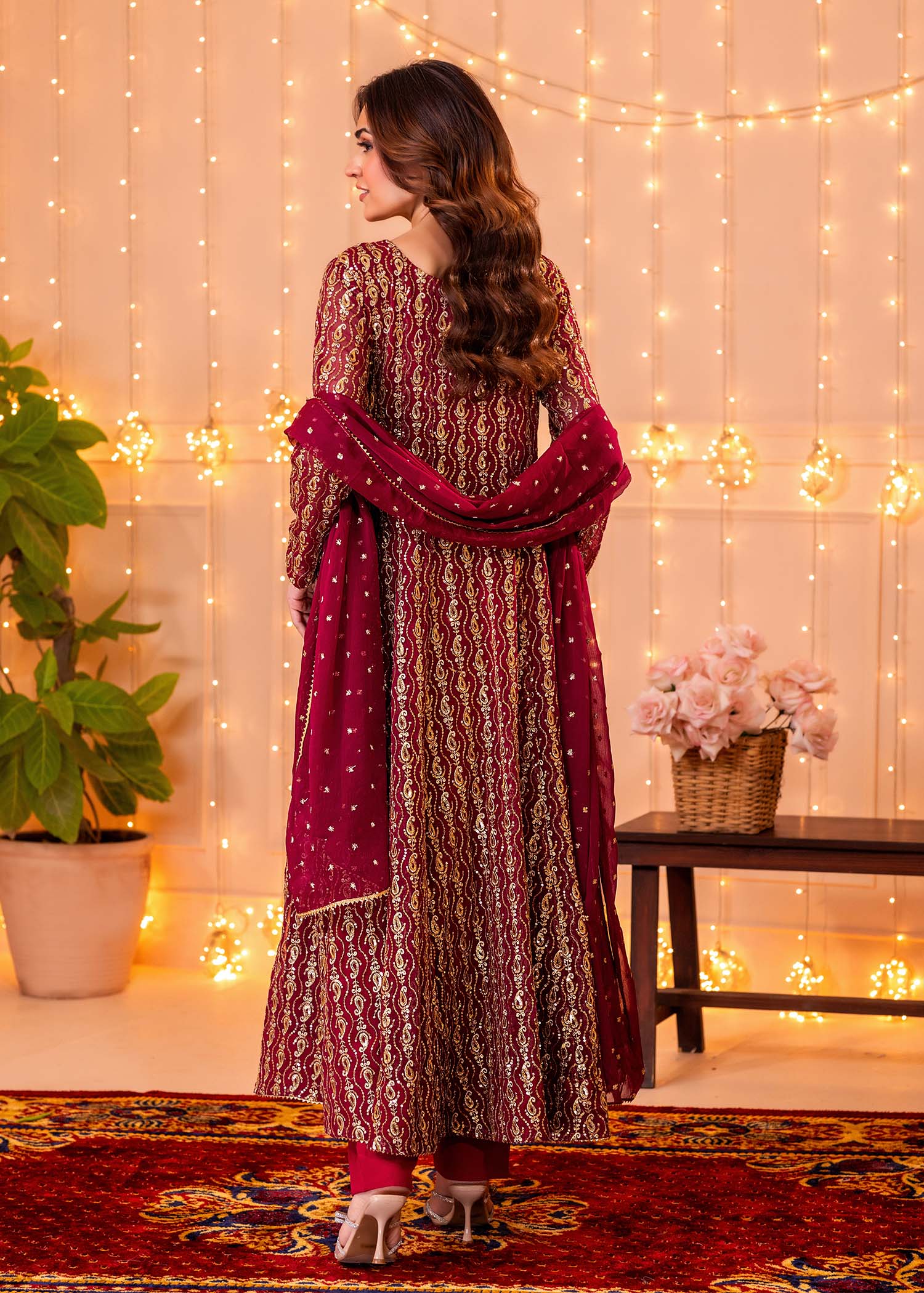 Ayesha Closet Shireen Gul Maroon Women 3pcs