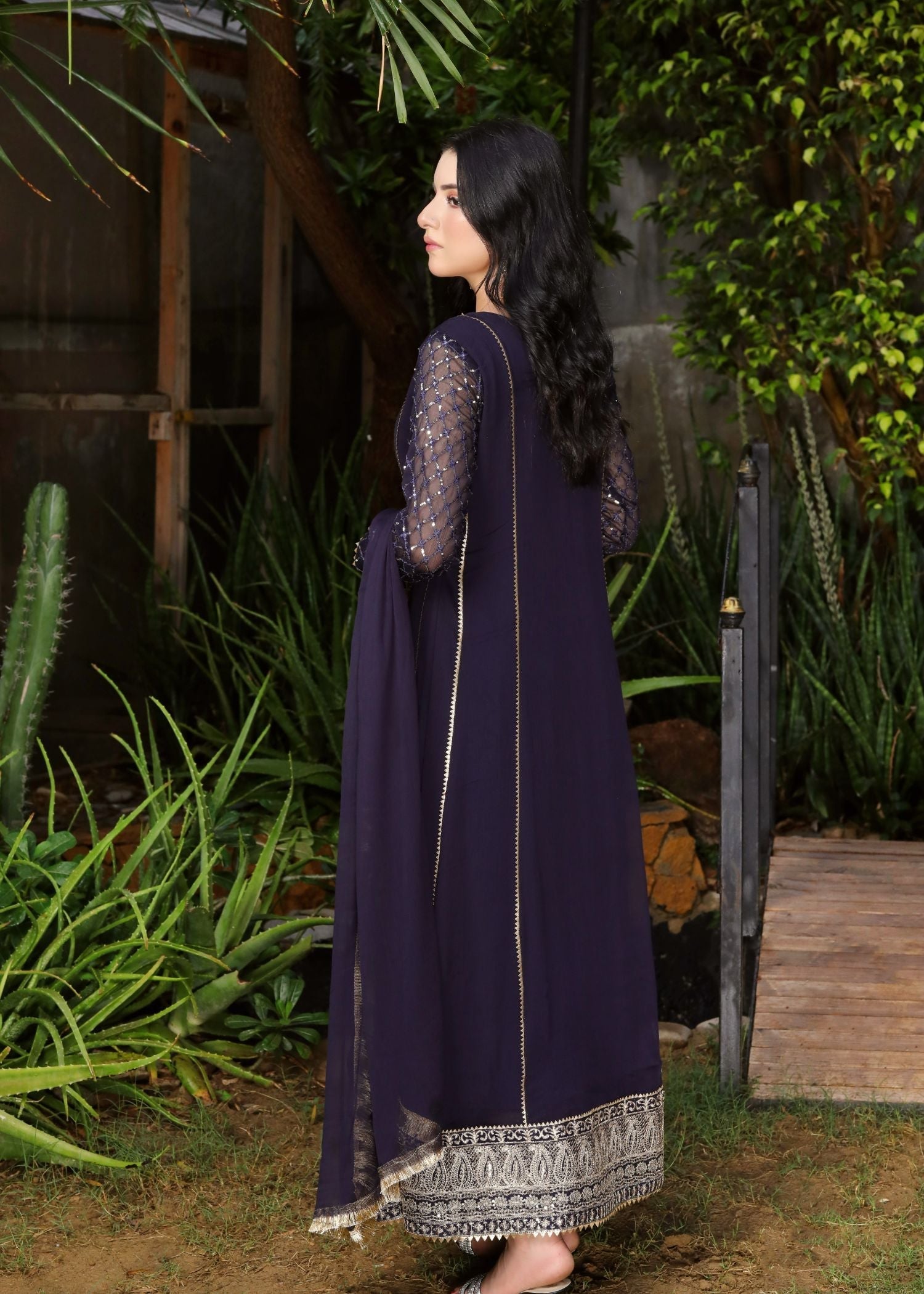 Manahils MAXI 123 MELANIE NAVY BLUE Women 3pcs