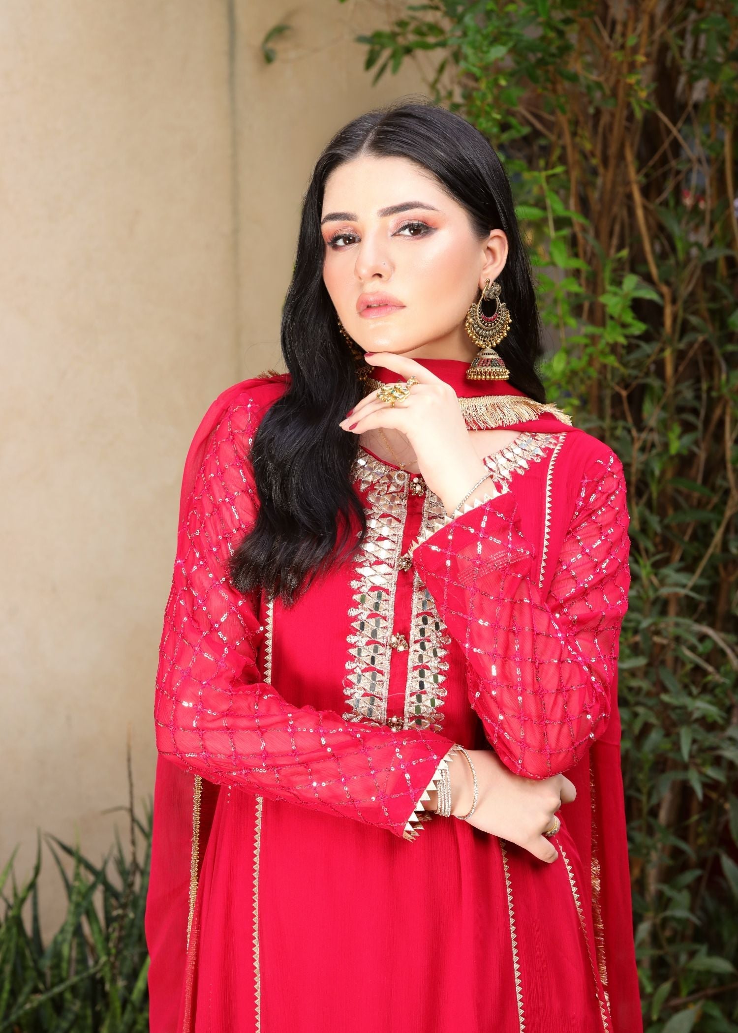 Manahils MAXI 123 SHOCKING PINK Women 3pcs