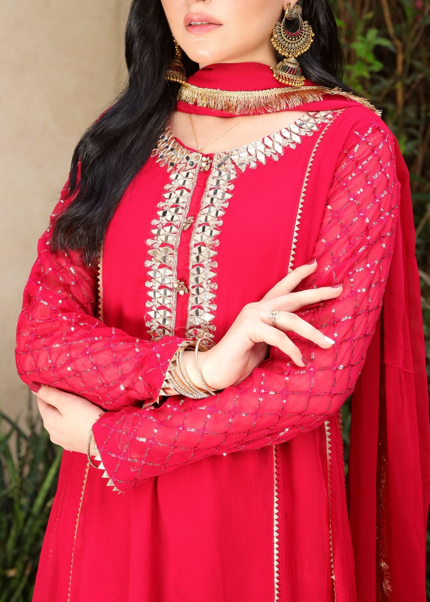 Manahils MAXI 123 SHOCKING PINK Women 3pcs