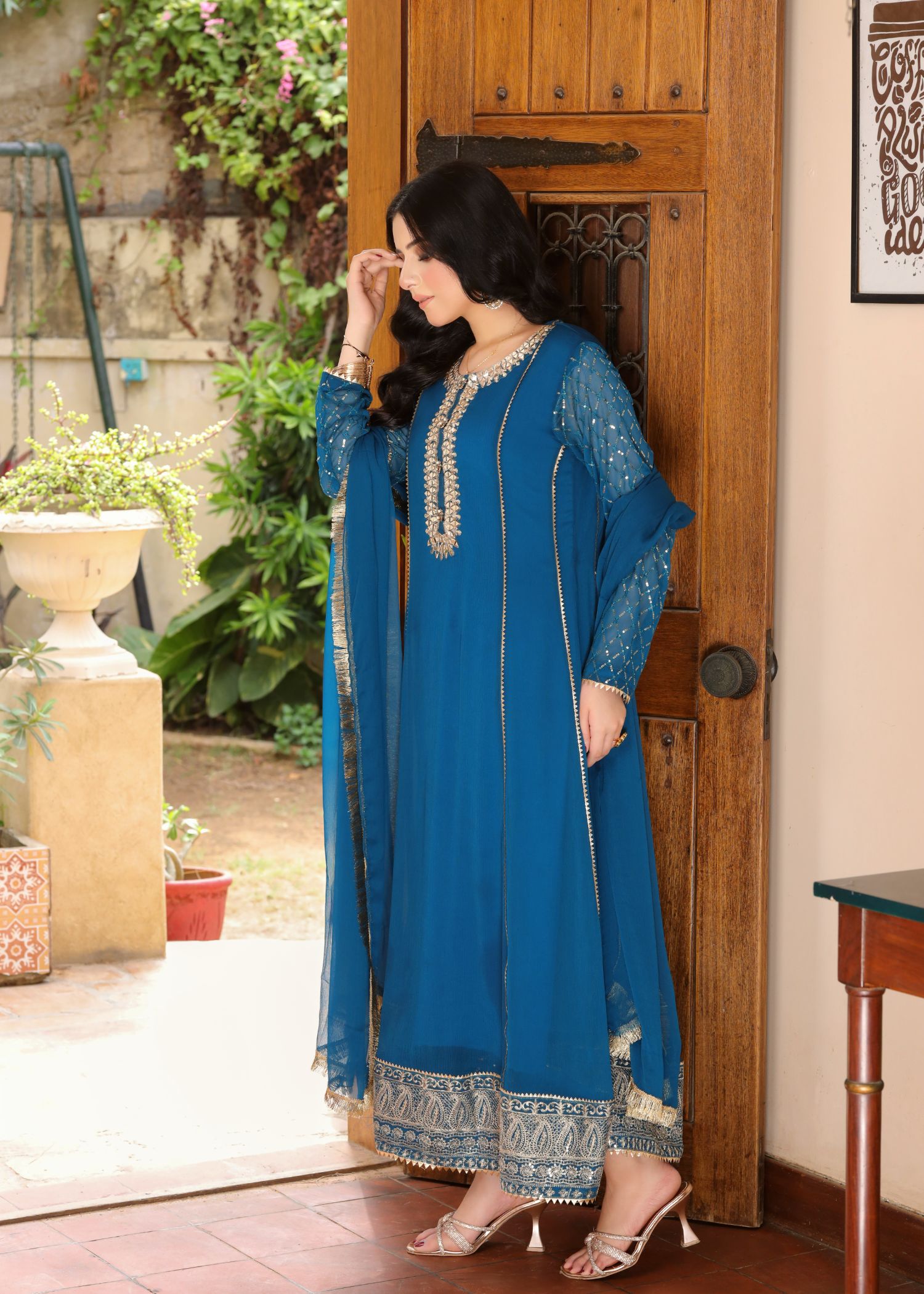 Manahils MAXI 123 AQUAMARINE ZINC BLUE Women 3pcs