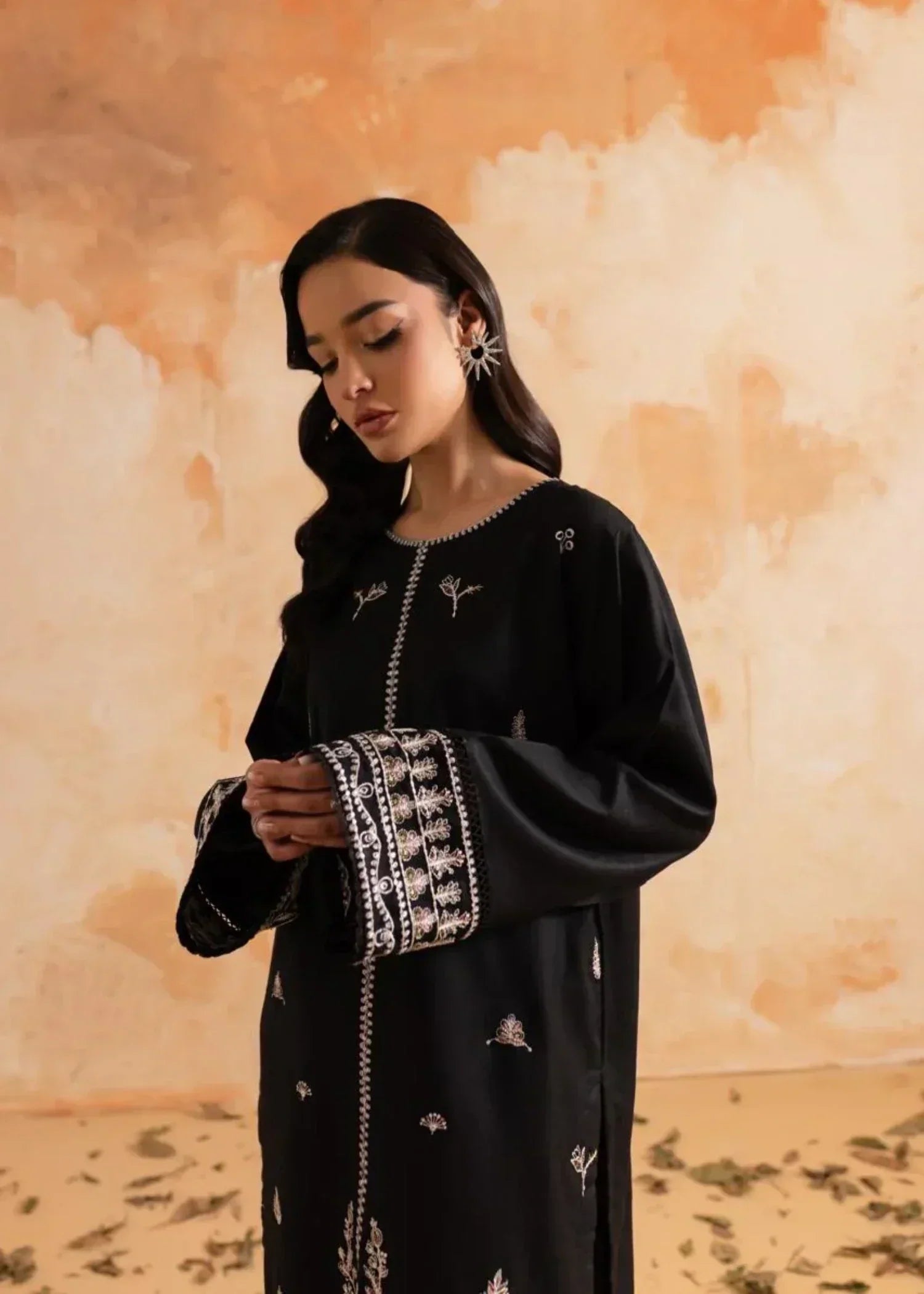 The Turkish Wear BACK BLUSH SEQUIN EMBROIDERED Women 2pcs