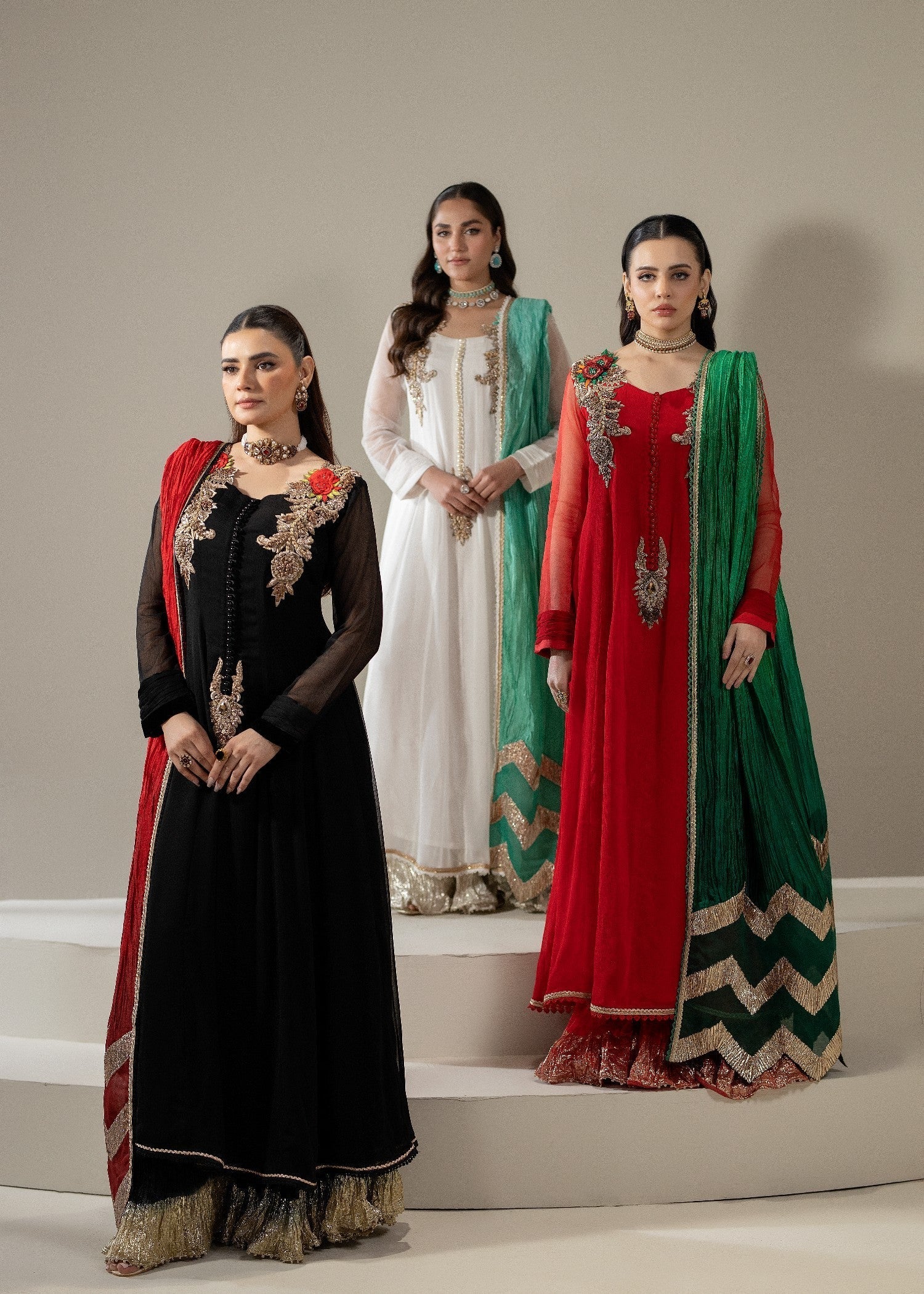 Khuda Baksh Creations M 110 Red Women 4pcs