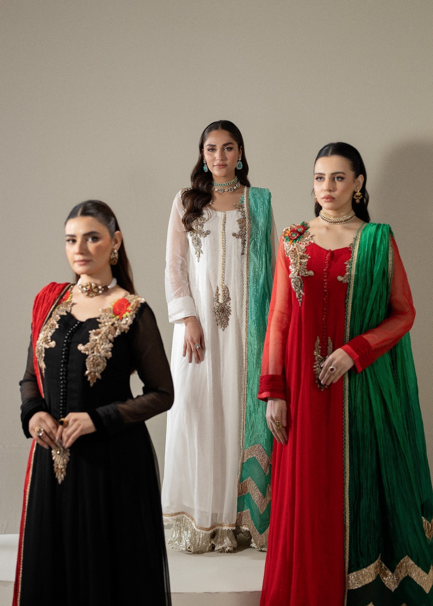 Khuda Baksh Creations M 110 White Women 4pcs