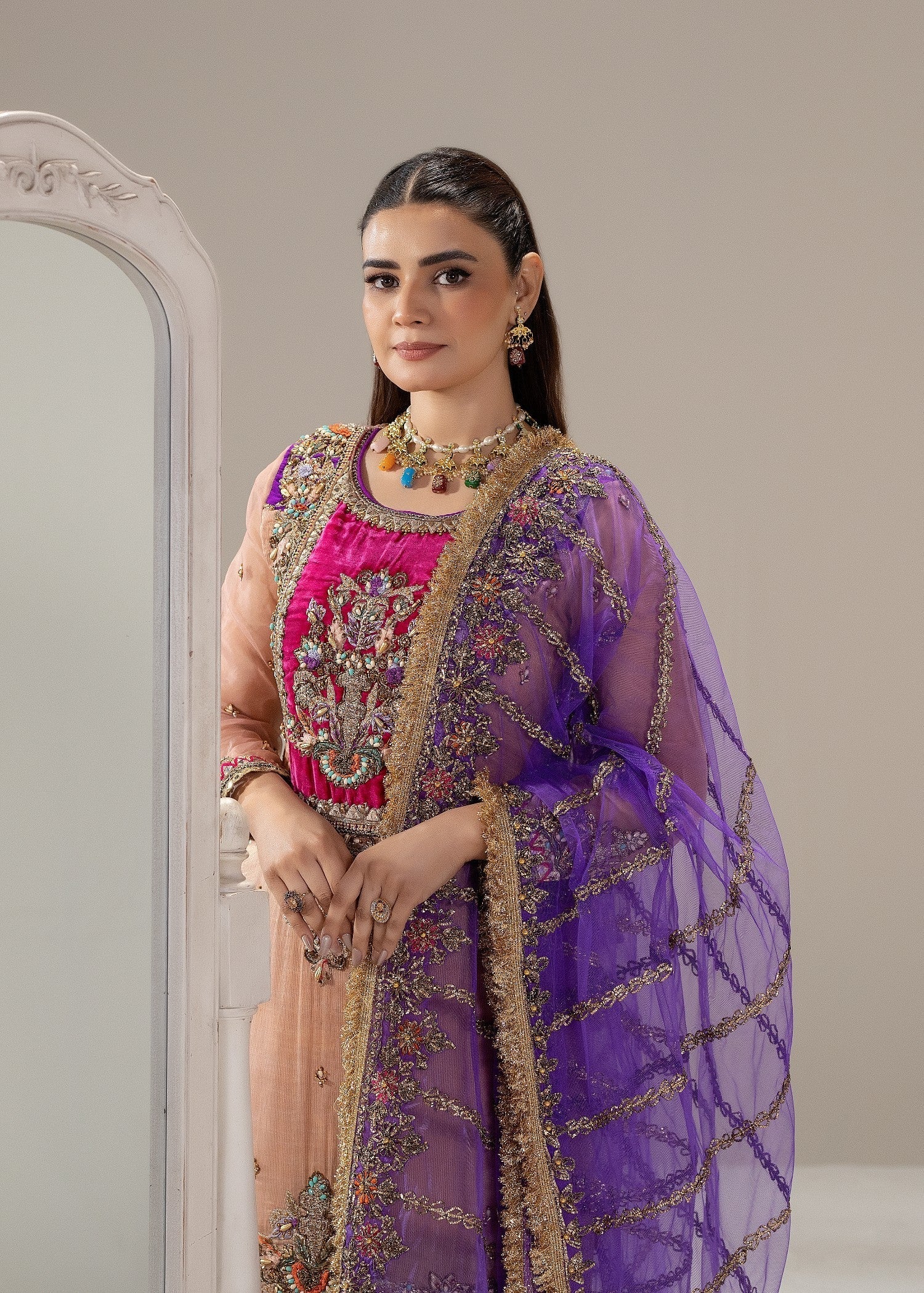 Khuda Baksh Creations Z 306 Pink Women 4pcs