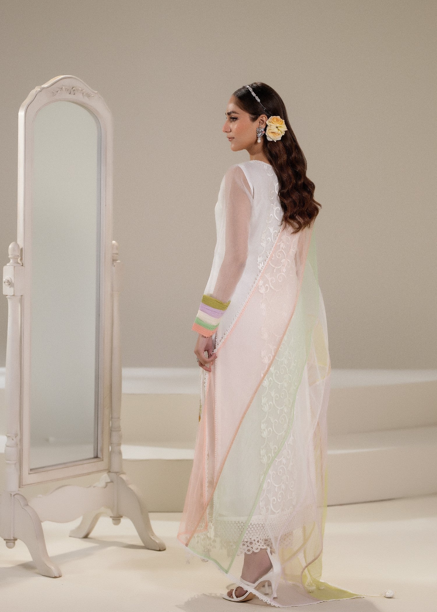 Khuda Baksh Creations M 108 White Women 4pcs