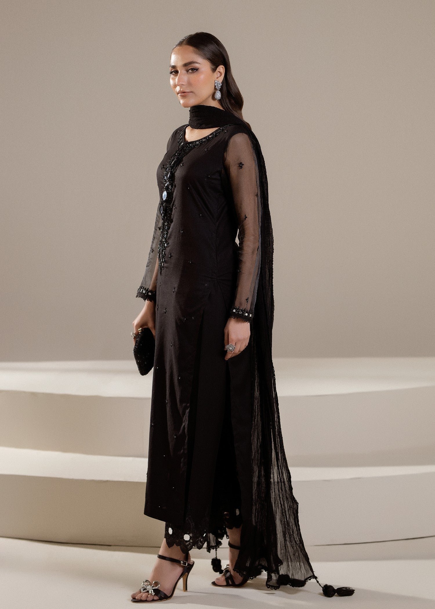 Khuda Baksh Creations Z 307 Black Women 3pcs