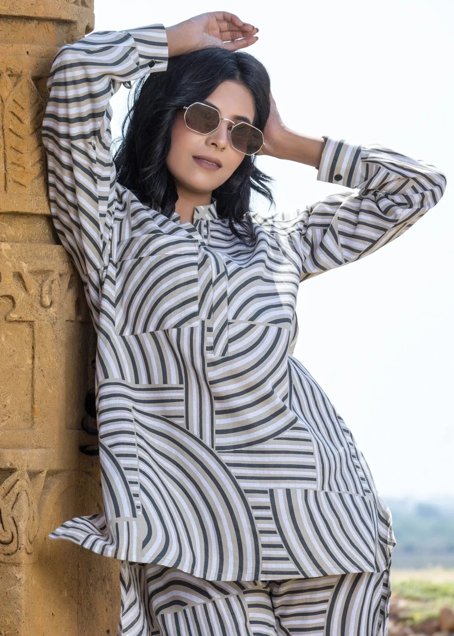 Urban Cut Stitched Printed Co Ord Set Women 2pcs