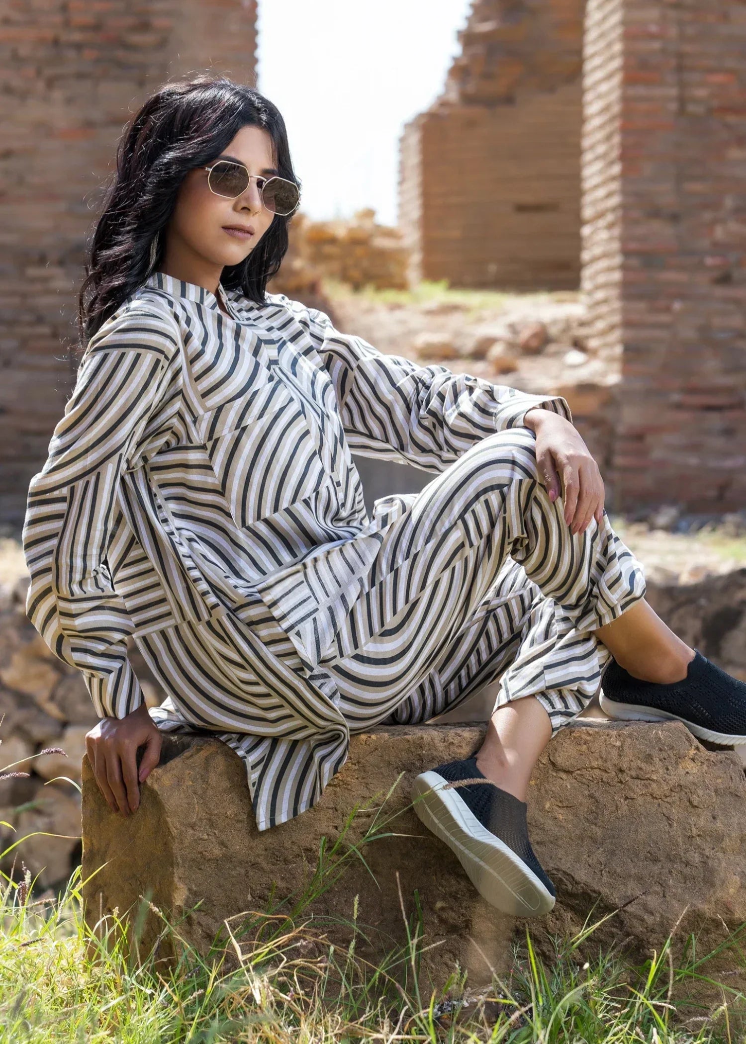 Urban Cut Stitched Printed Co Ord Set Women 2pcs