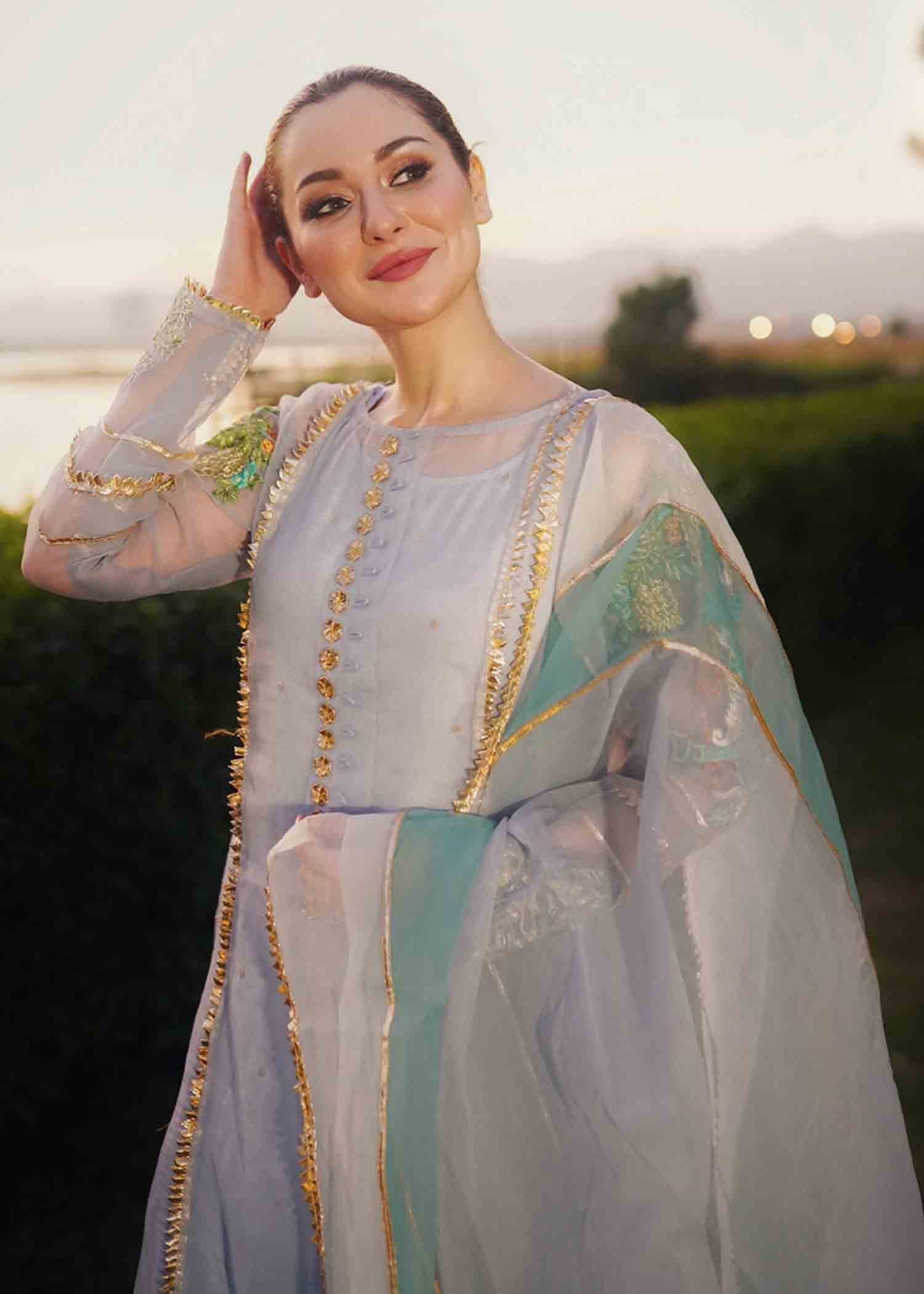 Hem Lotus Outfit Baby Blue Women 4pcs