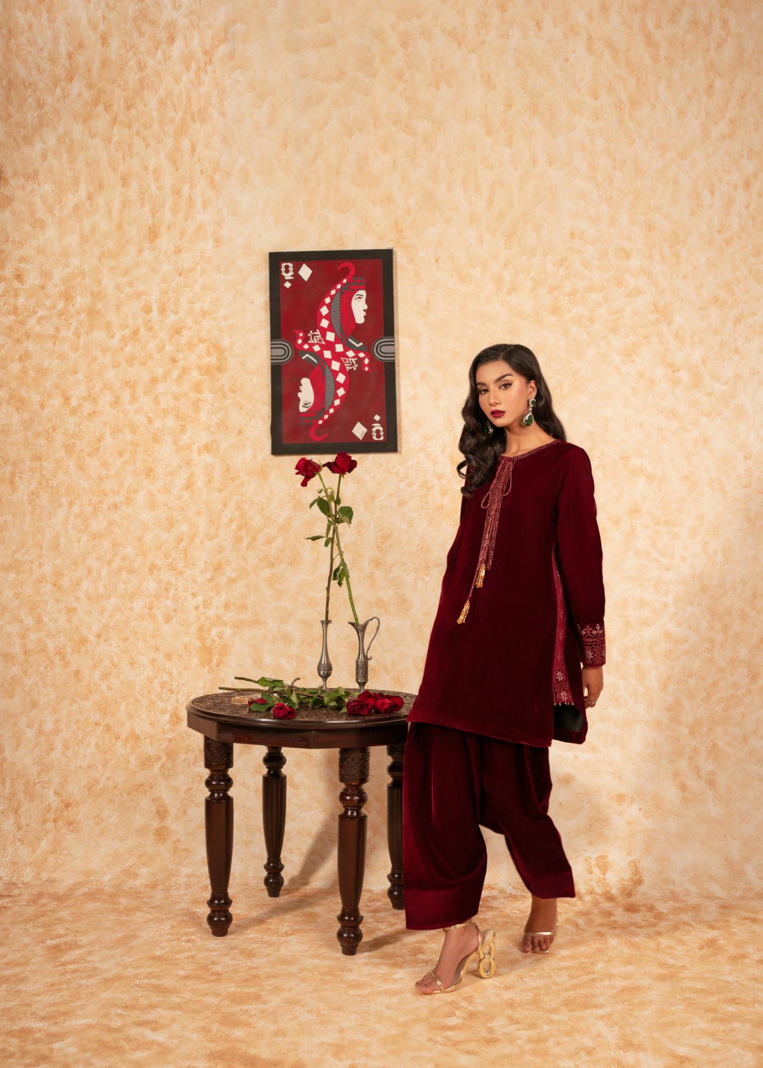 Fozia Khalid Garnet Women 2pcs