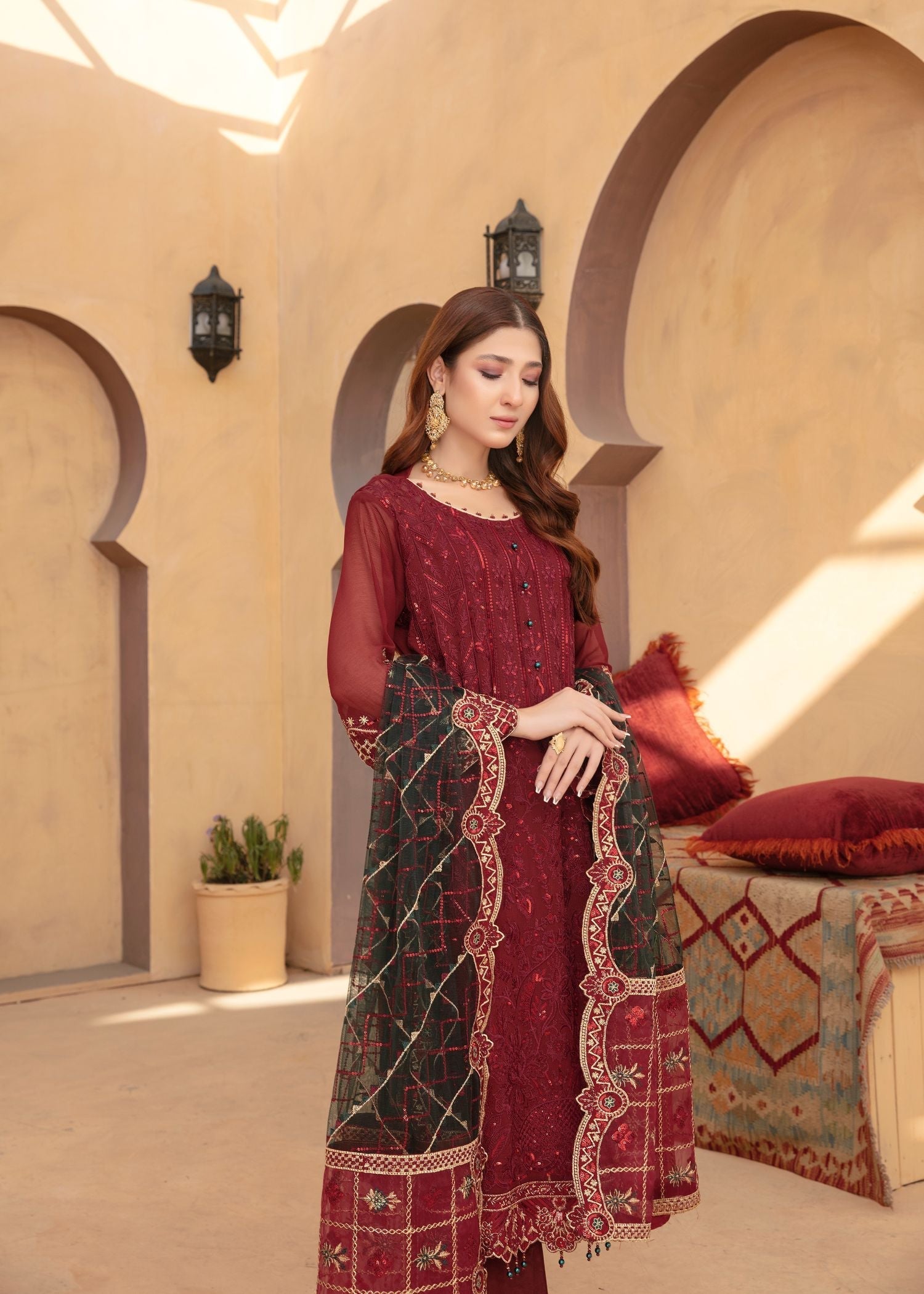 Mah-e-Rooh JJ 5105 GULAAB Women 4pcs